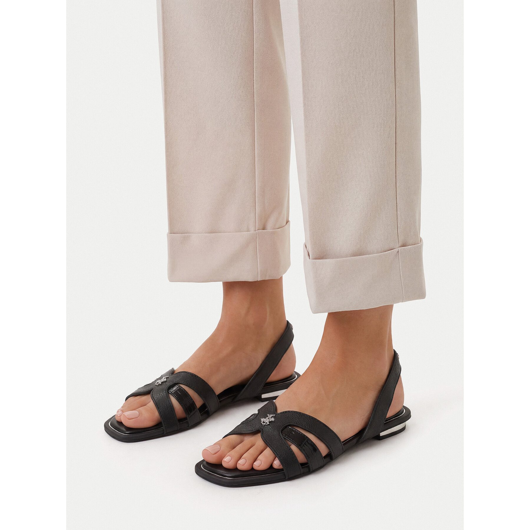 BEVERLY HILLS POLO CLUB Schwarze Damensandalen von Beverly Hills Polo Club Sandale