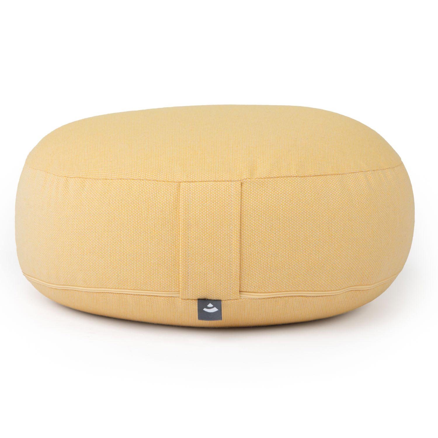 bodhi Meditationskissen BIG RONDO groß-flach Meditationskissen, CLASSIC dobby sonnengelb