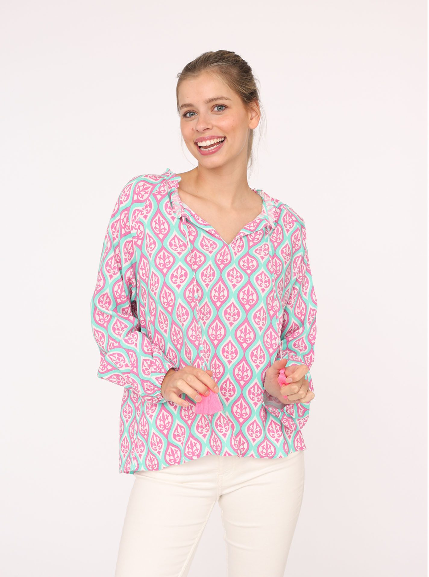 Schlupfbluse "Ovale Ranken"