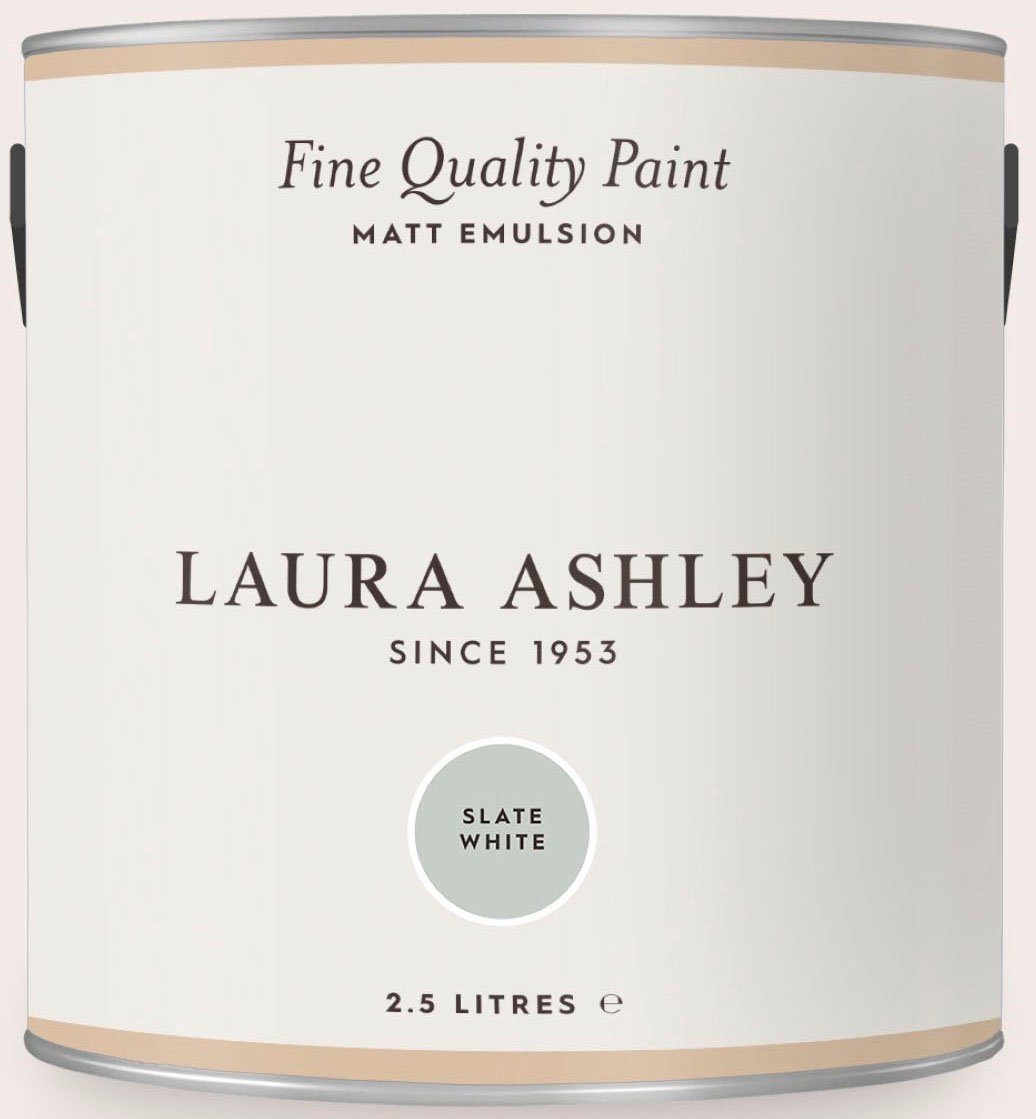 Fine Quality shades, 2,5 LAURA White Paint MATT ASHLEY Wandfarbe L grey EMULSION matt, Slate