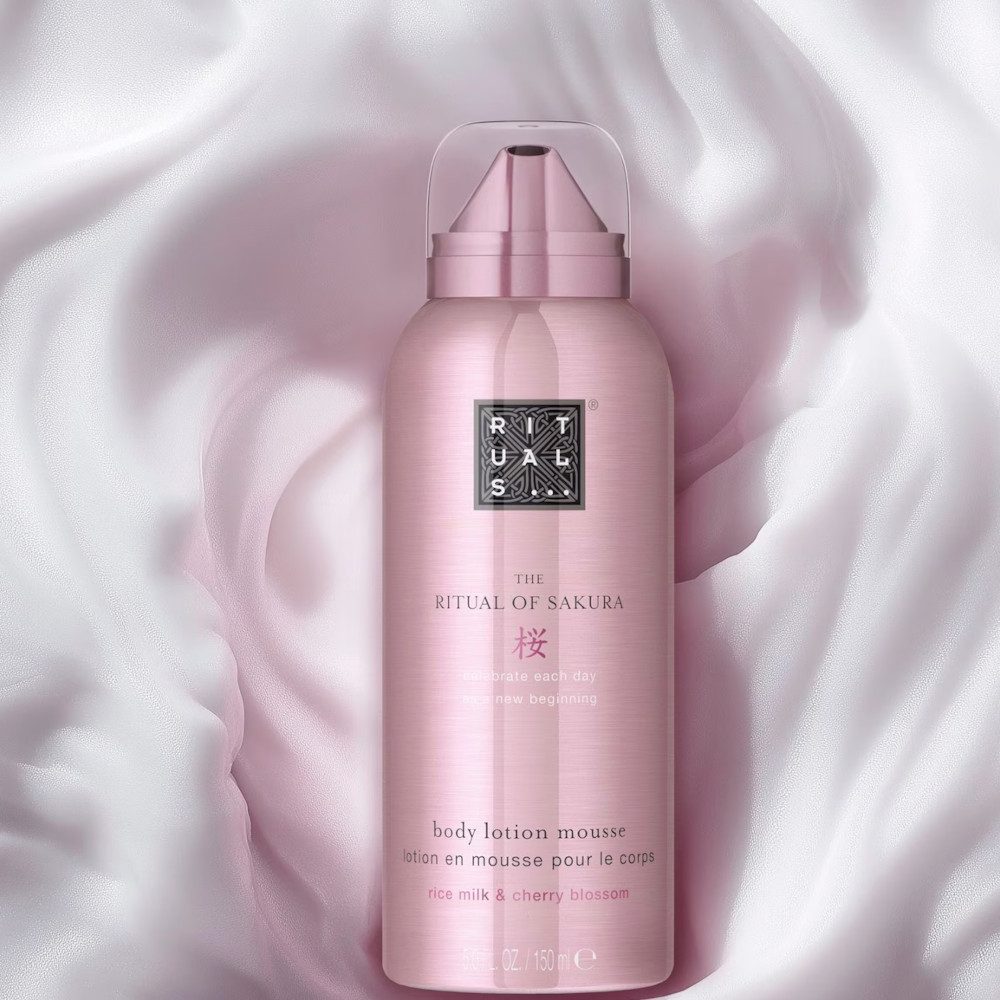 Rituals Bodylotion The Ritual of Sakura Body Lotion Mousse 150 ml, 1-tlg., Mit Reismilch & Kirschblüte, 90 % natürliche Inhaltsstoffe