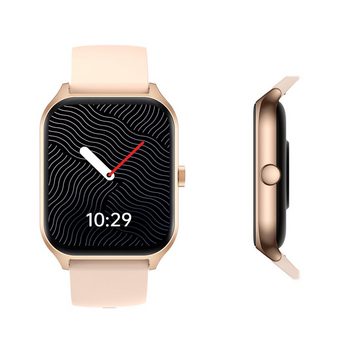 Levowatch LPro Smartwatch (5 cm/1,96 Zoll), Fitness Tracker Uhr, inkl. Telefonfunktion und Musikplayer, KI-Stimmerkennung, HD Display, Damen