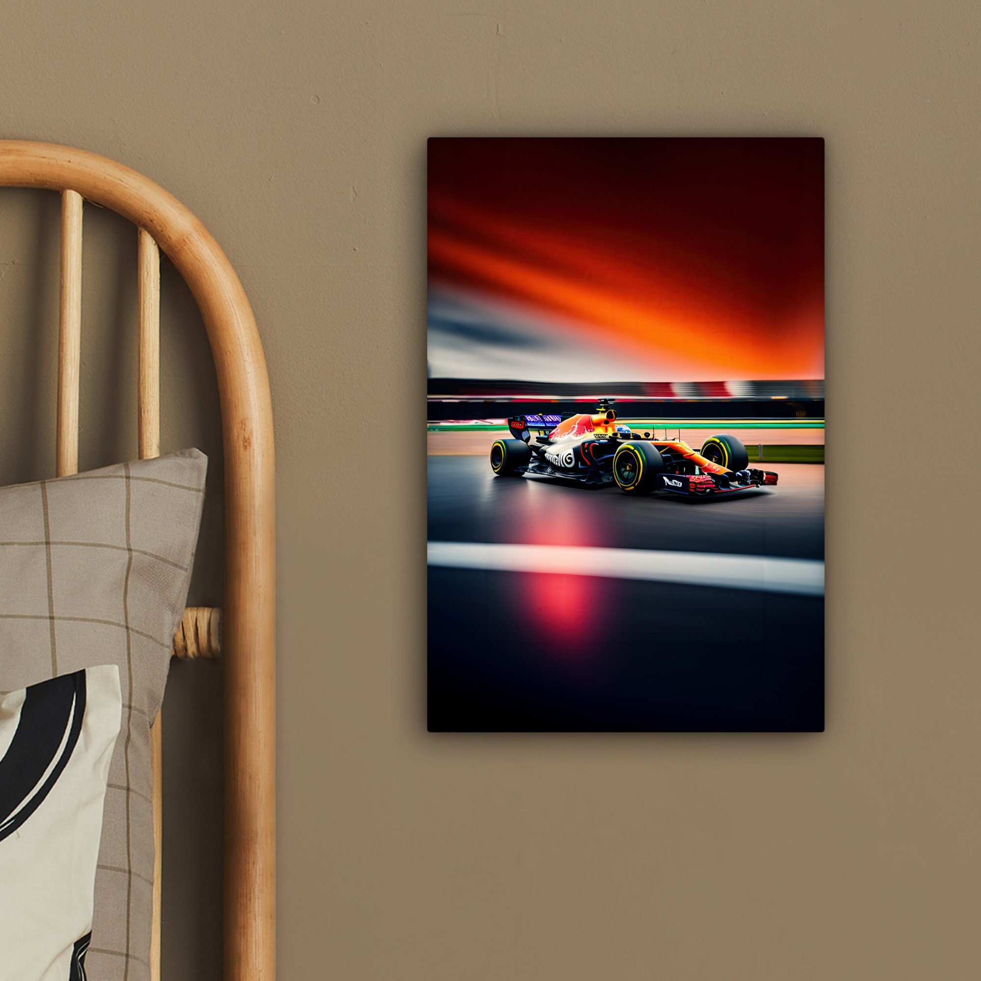 OneMillionCanvasses® Leinwandbild Auto - Formel 1 - Rennstrecke - Rennwagen, (1 St), Leinwand Bilder Klein, Wand Dekoration Aesthetic 30x20 cm – Bild 4 von 5