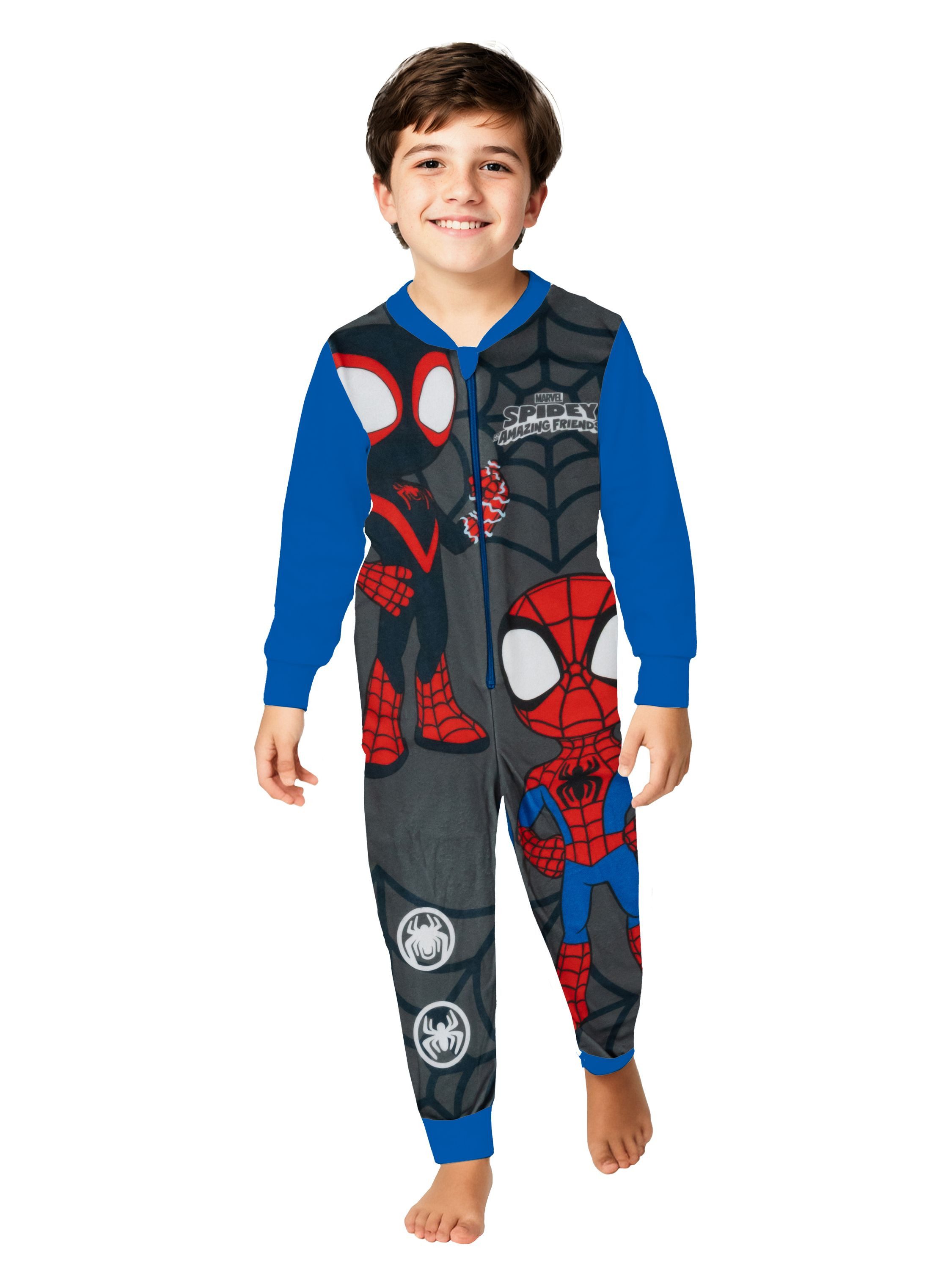 Jumpsuit Marvel Spidey Jumpsuit Spiderman Overall Pyjama Schlafanzug langarm