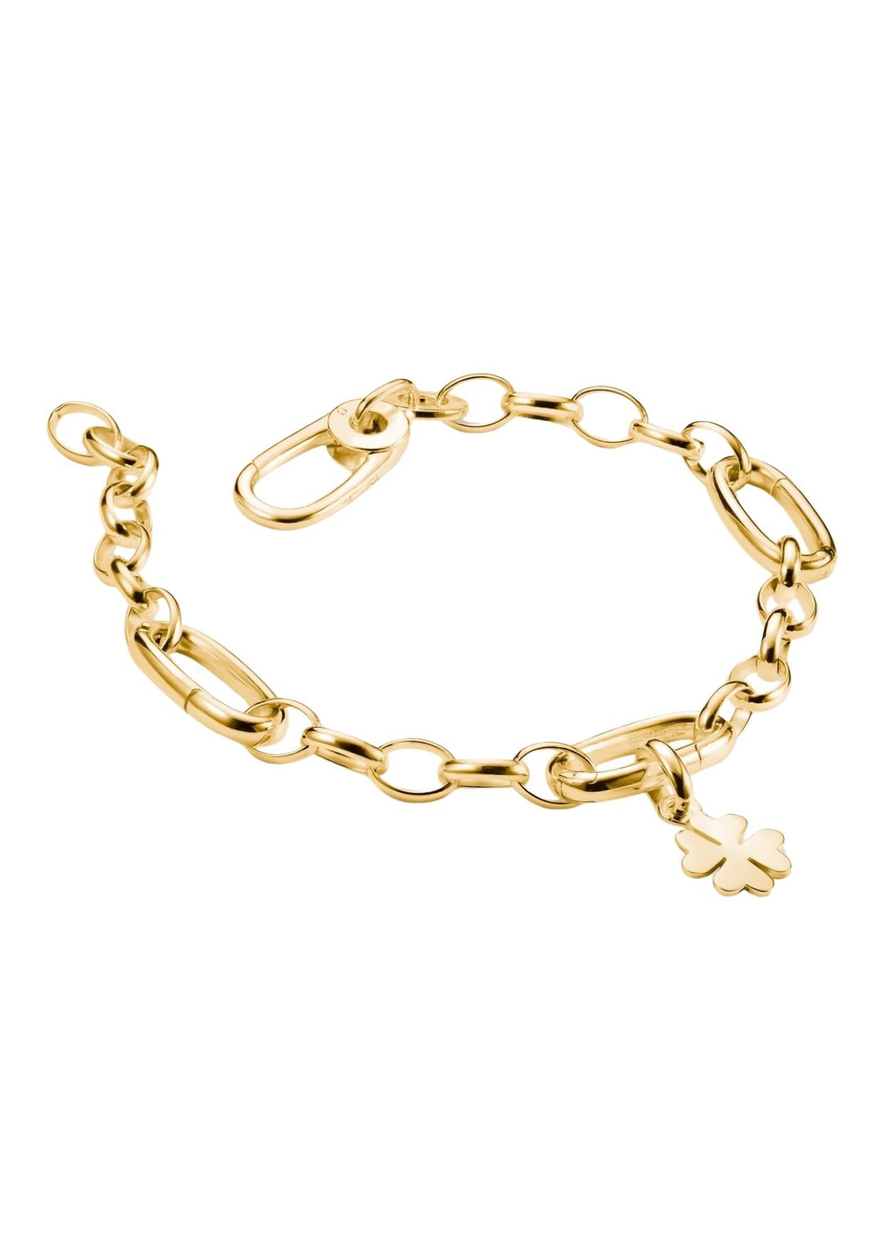 THOMAS SABO Armband Charm-Armband mit drei vergoldeten Connect-Gliedern (Set)