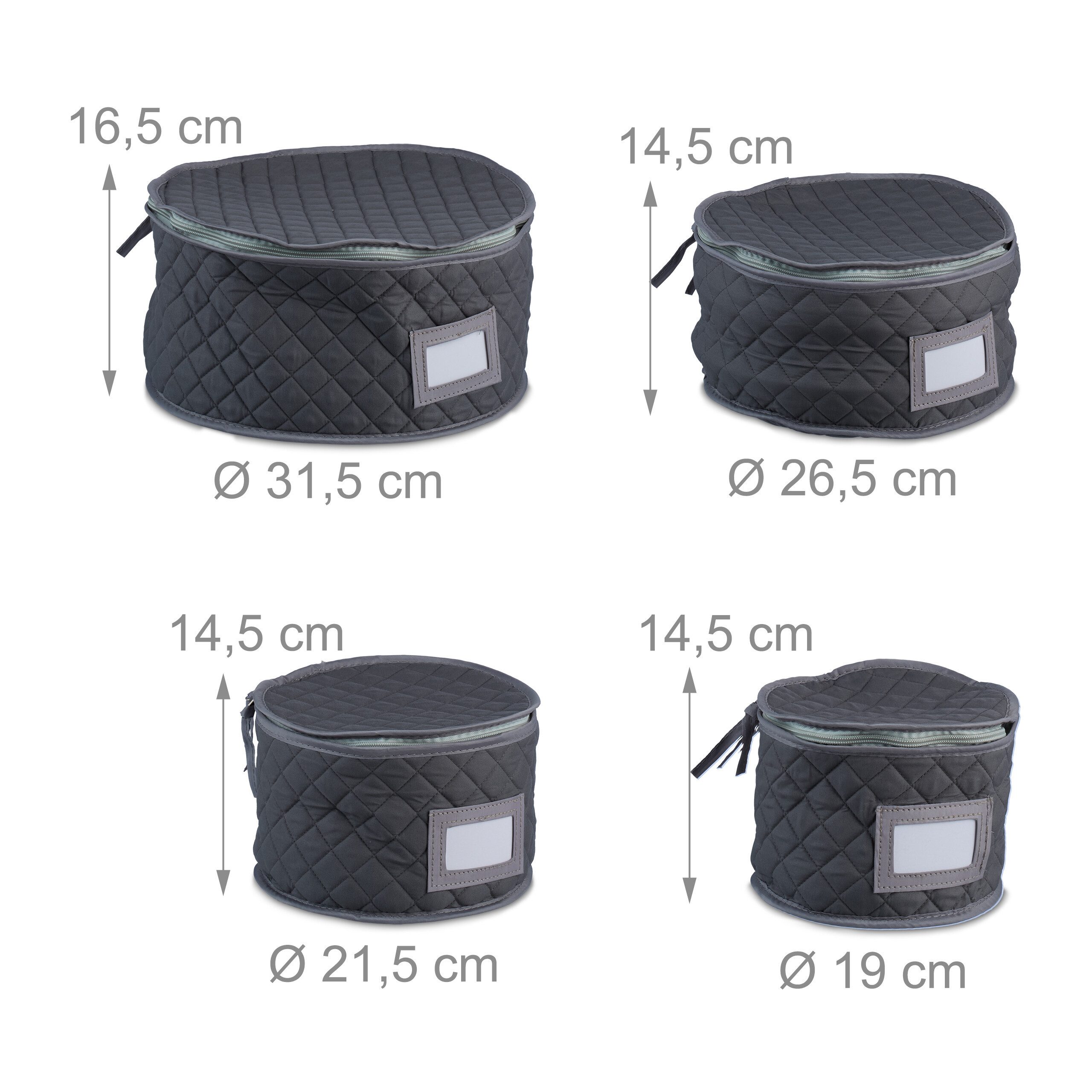 relaxdays Aufbewahrungsbox für Geschirr 6er Set (6 St., 6er Set) – Bild 5 von 5