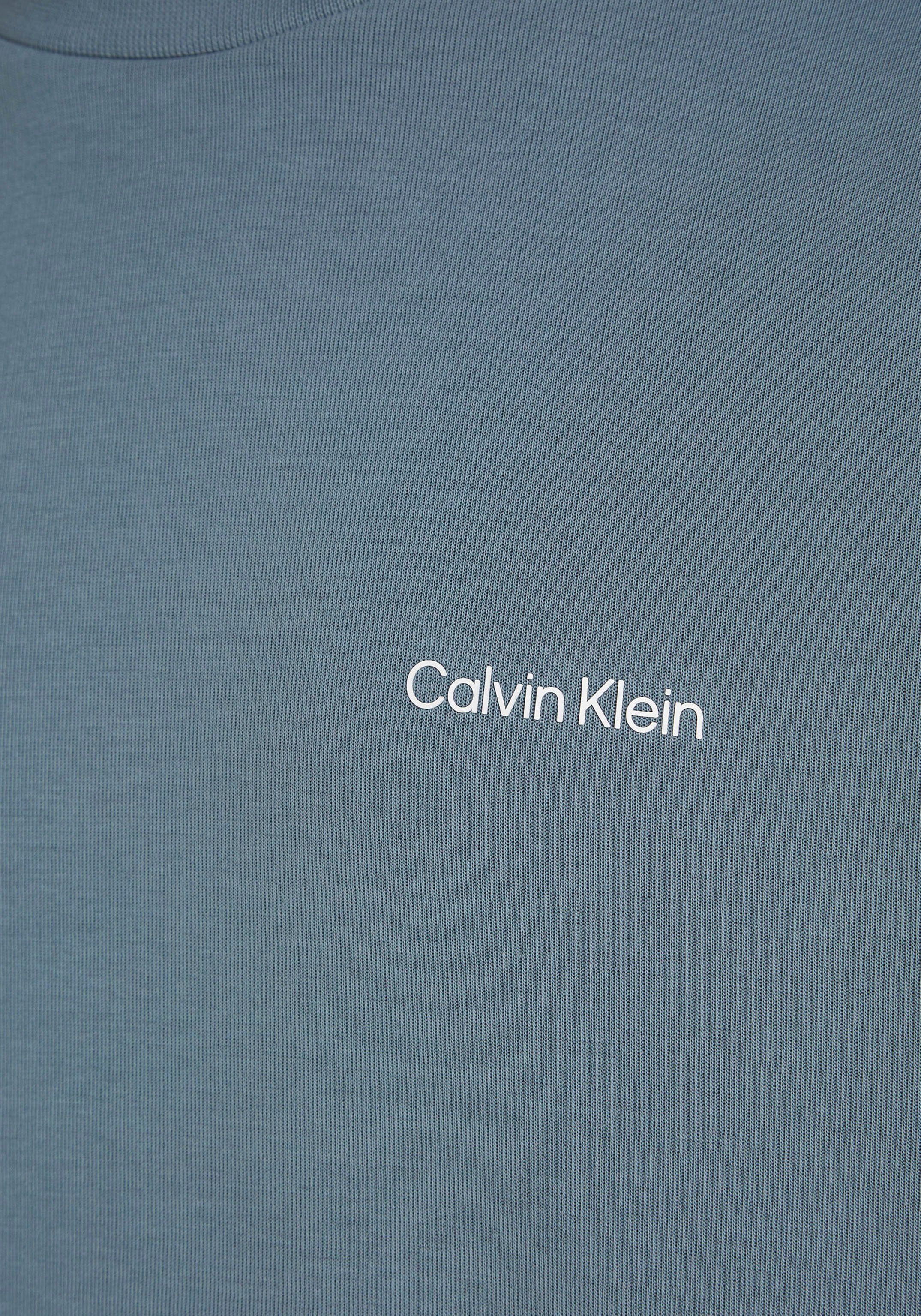 Rundhalsausschnitt REPREVE LOGO MICRO halsnahmen mit Tar Sweatshirt Calvin Grey Klein SWEATSHIRT