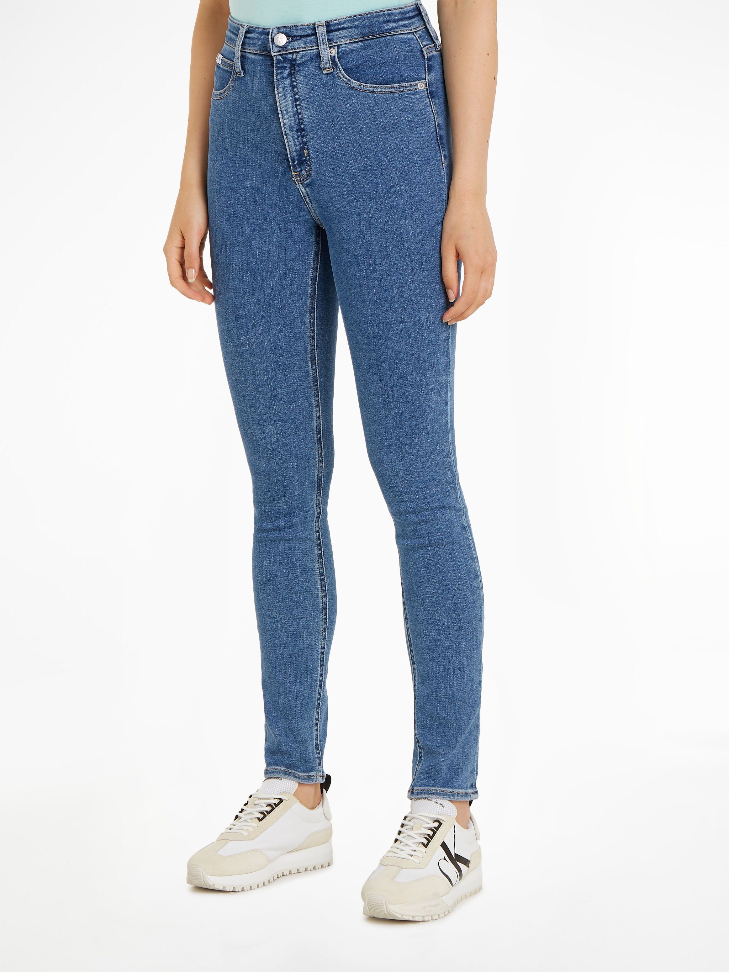 Calvin Klein Jeans Skinny-fit-Jeans HIGH RISE SKINNY mit Markenlabel