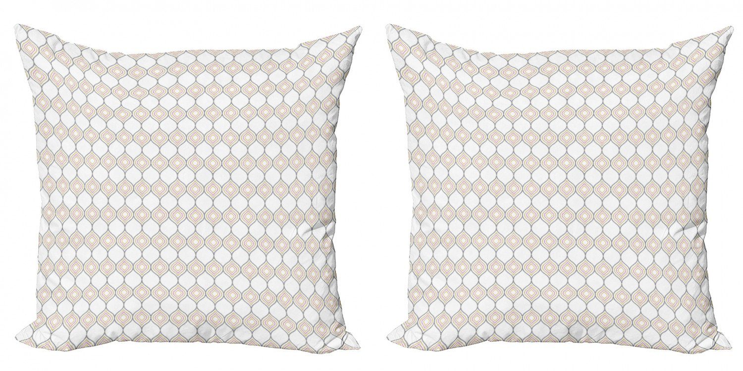 Digitaldruck, Kissenbezüge Accent Dots Form Vivid Doppelseitiger Ogee Abakuhaus Modern mit Jahrgang (2 Stück),