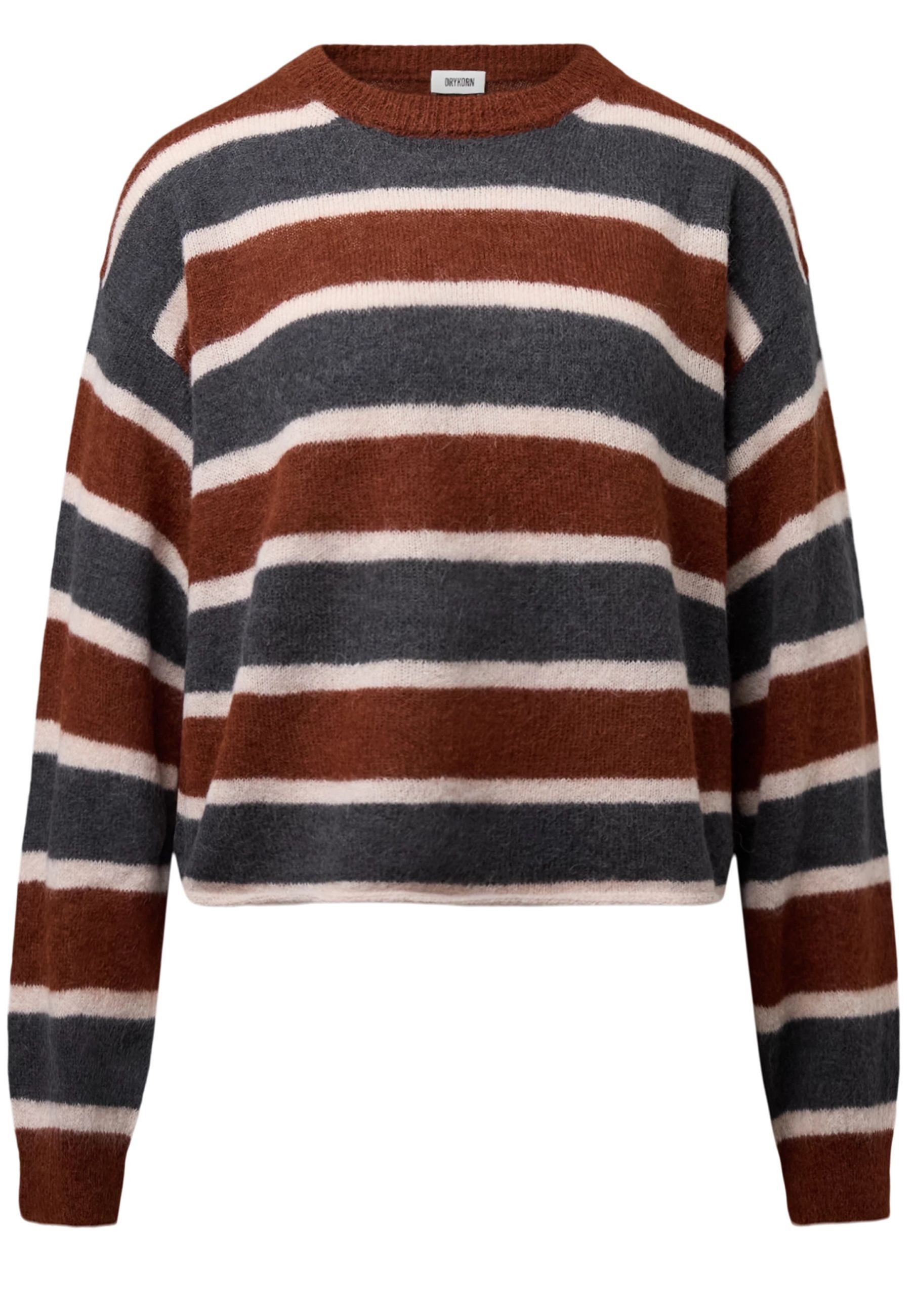 Drykorn Strickpullover Malese mit Streifenmuster (1-tlg)