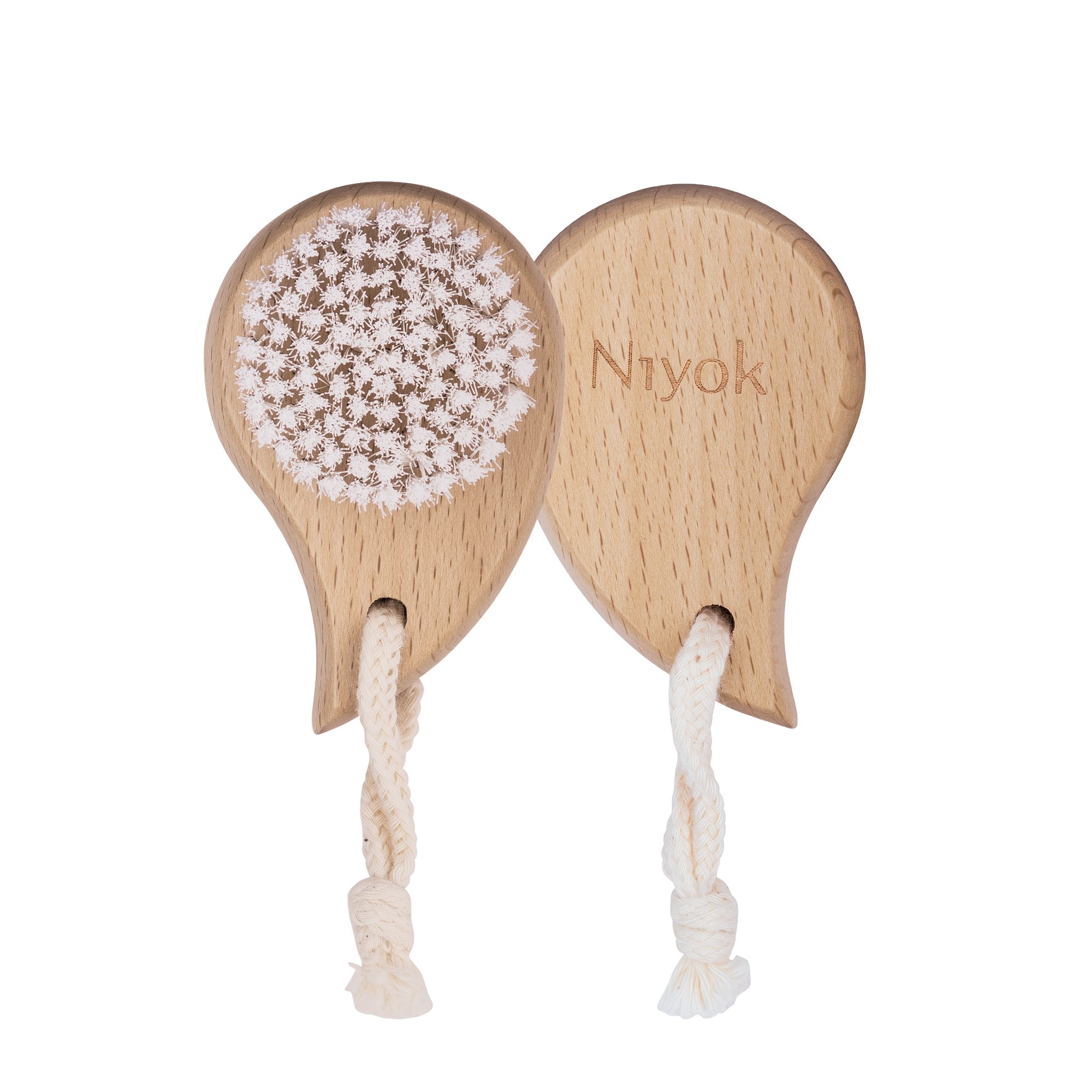 Niyok Gesichtsreinigungsbürste Niyok Gesichtsbürste, Holz, Trockenbürste & Peelingbürste, plastikfrei, Sanft, Nachhaltig, Langlebig