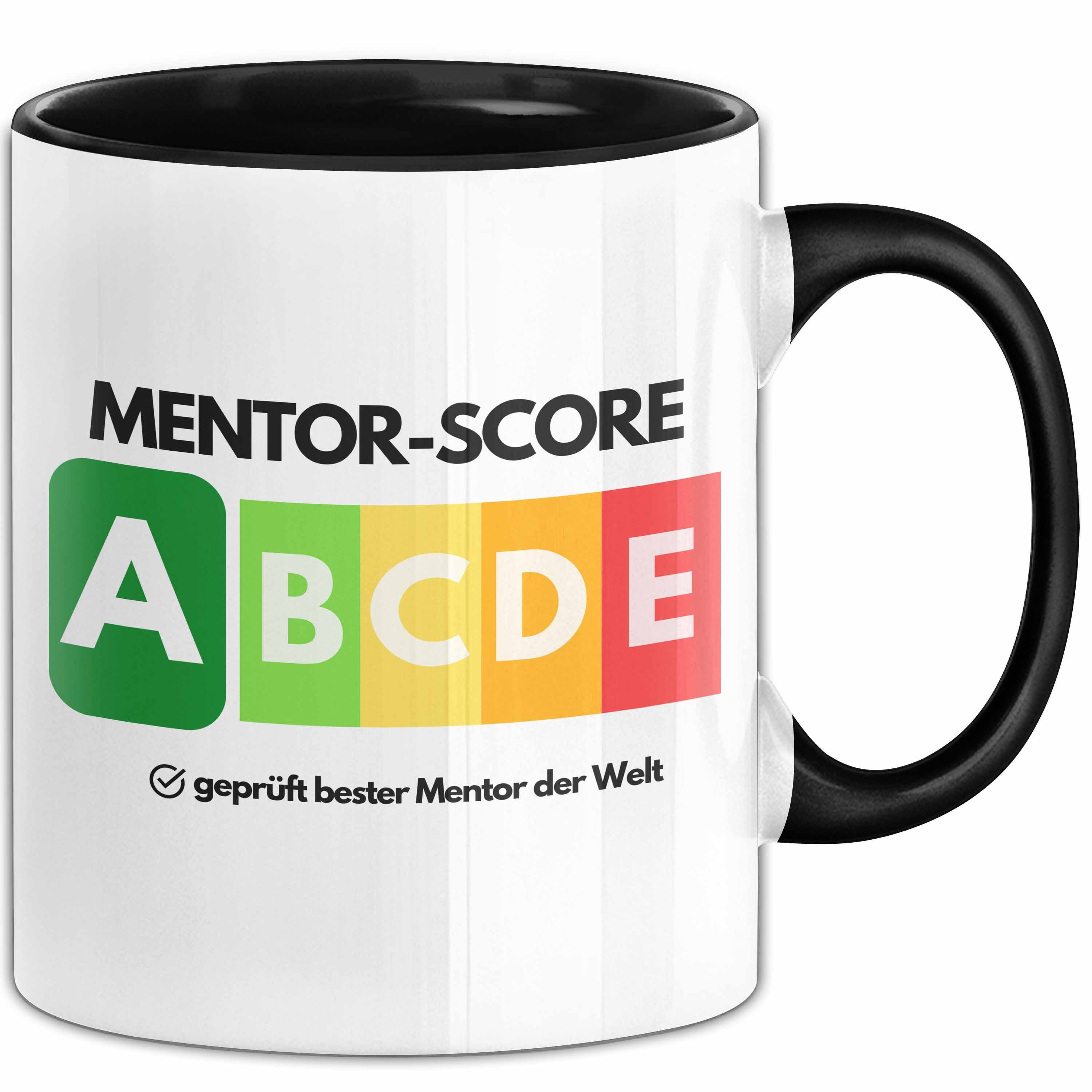 Trendation Tasse Mentor-Score Tasse Geschenk Bester Mentor Der Welt Abschied Witz Absch, Keramik