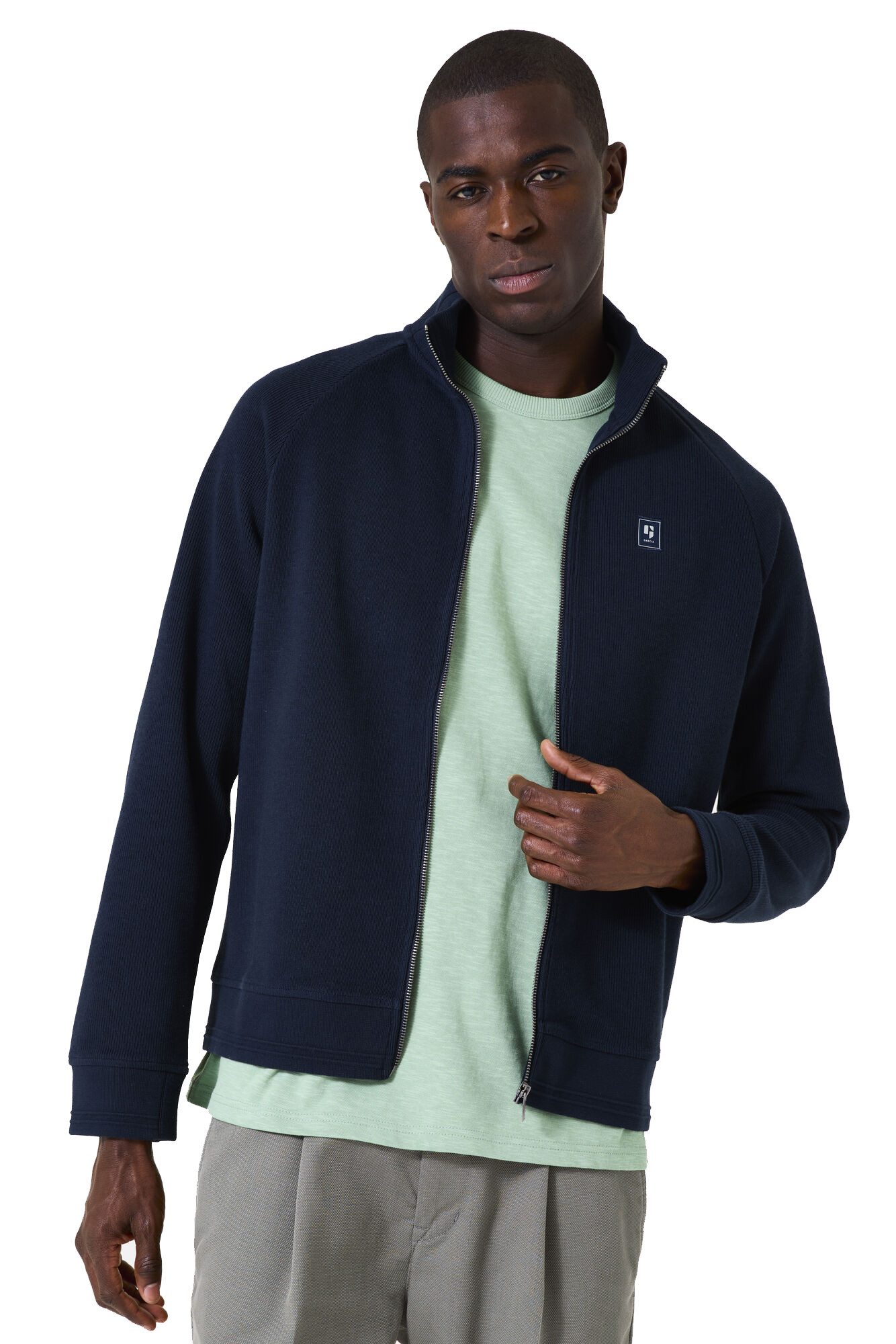 Garcia Strickjacke Garcia Herren Strickjacke - dunkelblau (1-tlg)