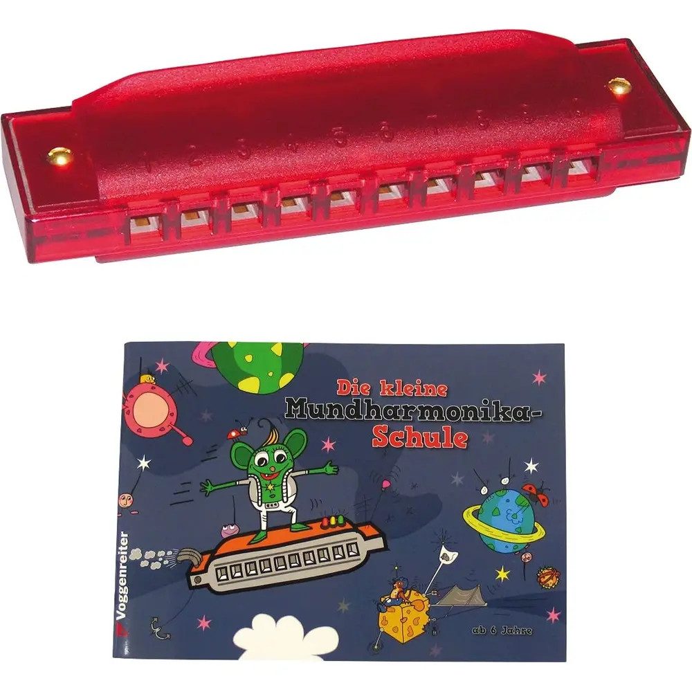 Voggenreiter Spielzeug-Musikinstrument Das bunte Mundharmonika Set