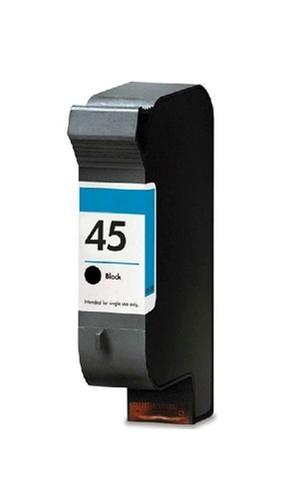 inkpro Druckerpatrone kompatibel mit HP 45 schwarz, Tintenpatrone (für HP DeskJet 1000, 1100, 1120, 1125, 1180, 1220, 1280, 1600, 6122, 6127, 710, 712, 720, 722, 750, 755, 815, 820, 830, 832, 850, 855, 870, 880, 882, 890, 895, 930, 932, 935, 950, 952, 959