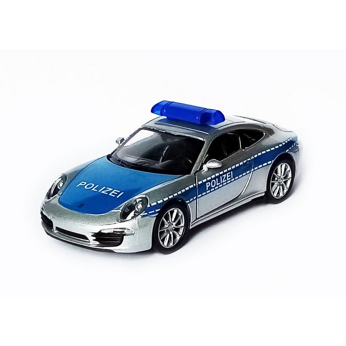 Welly Modellauto Porsche 911 (991) Carrera S Polizei Modellauto Modell Auto Metall 47 Welly Spielzeugauto Kinder Geschenk