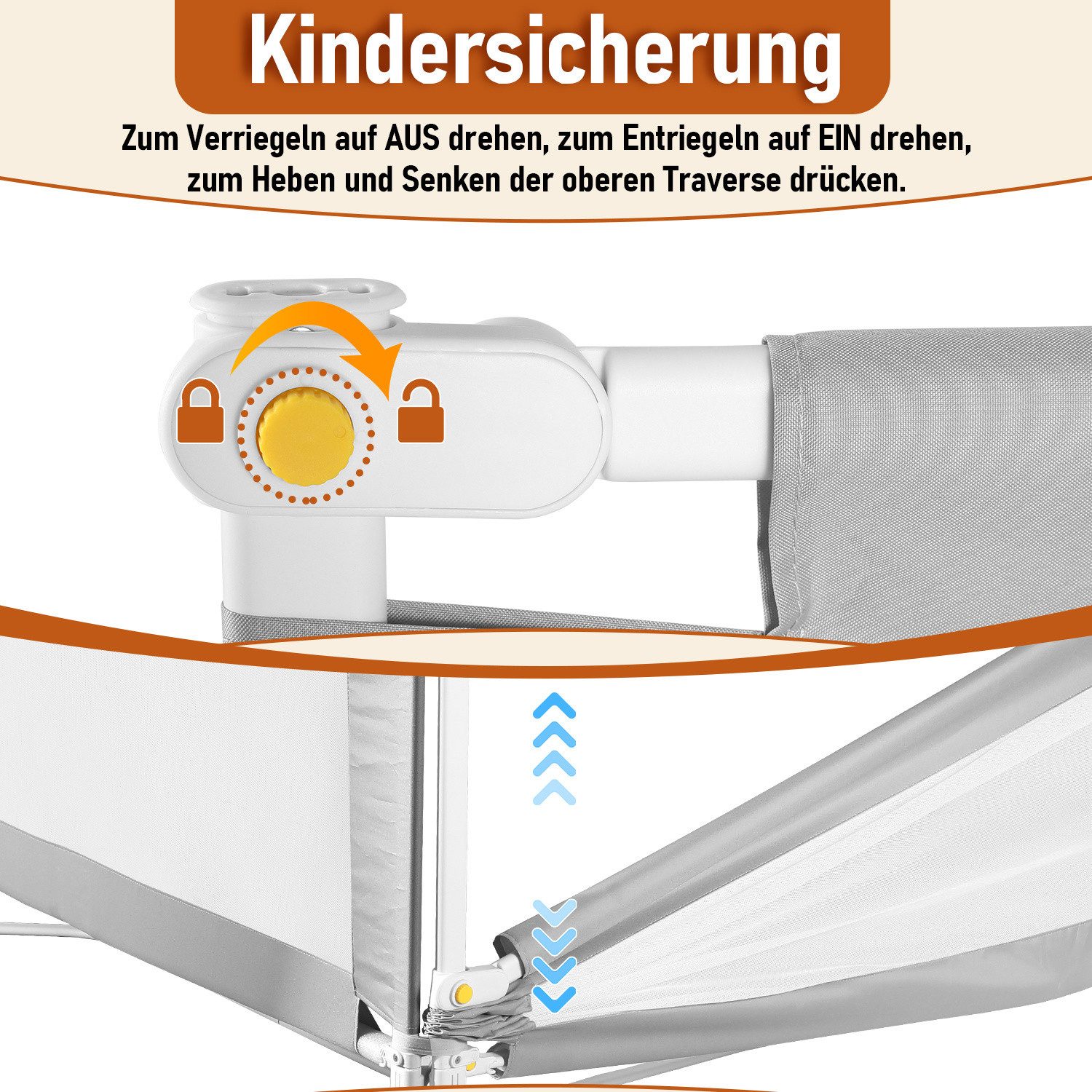 Clanmacy Bettschutzgitter Bettgitter Kinderbettgitter 150/180/200cm Bettschutzgitter Kinder Baby