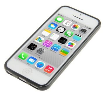 König Design Handyhülle Apple iPhone 5c, Apple iPhone 5c Handyhülle Backcover Schwarz