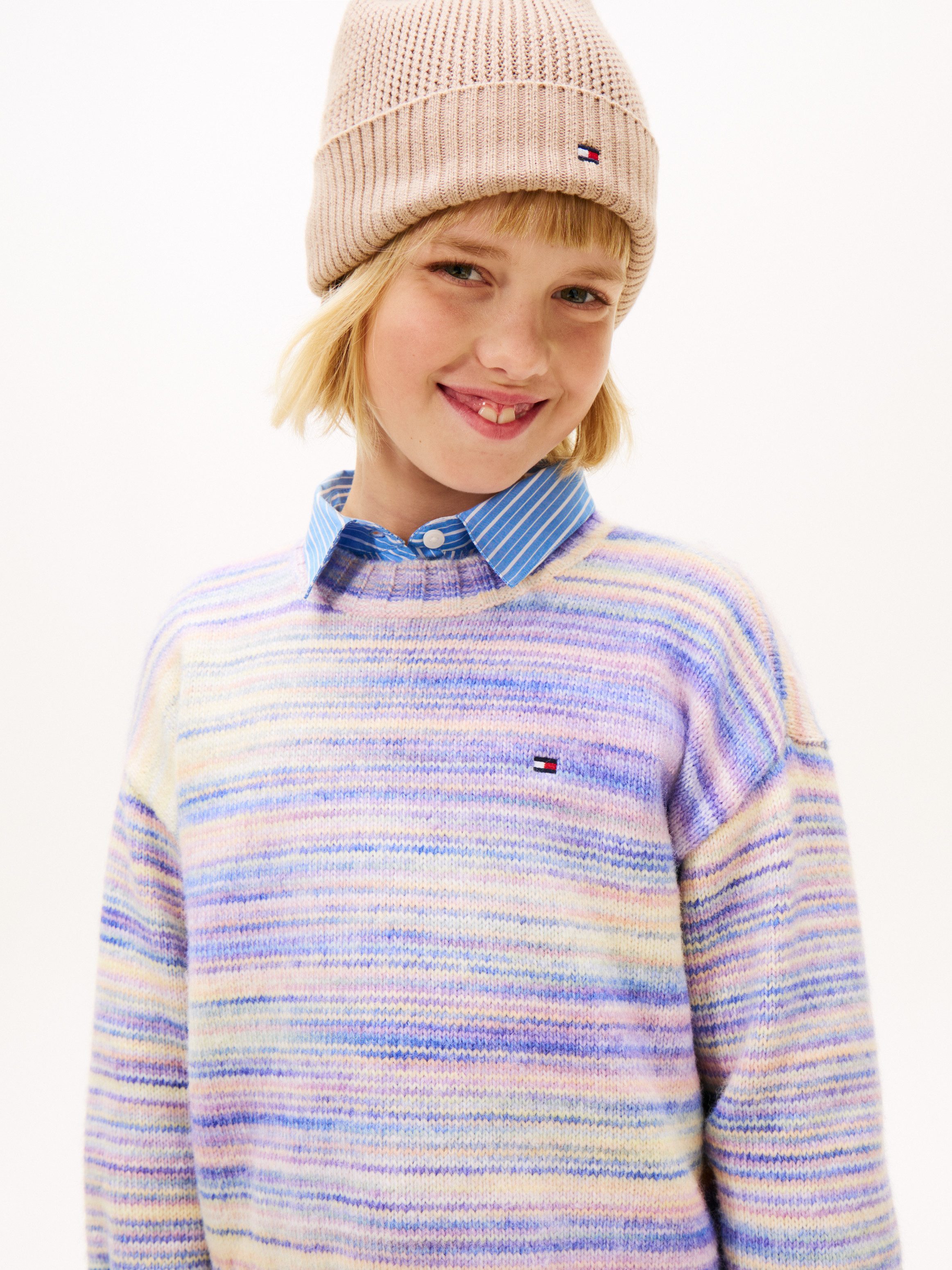 Tommy Hilfiger Strickpullover MELANGE SWEATER Regular fit, Kinder bis 16 Jahre