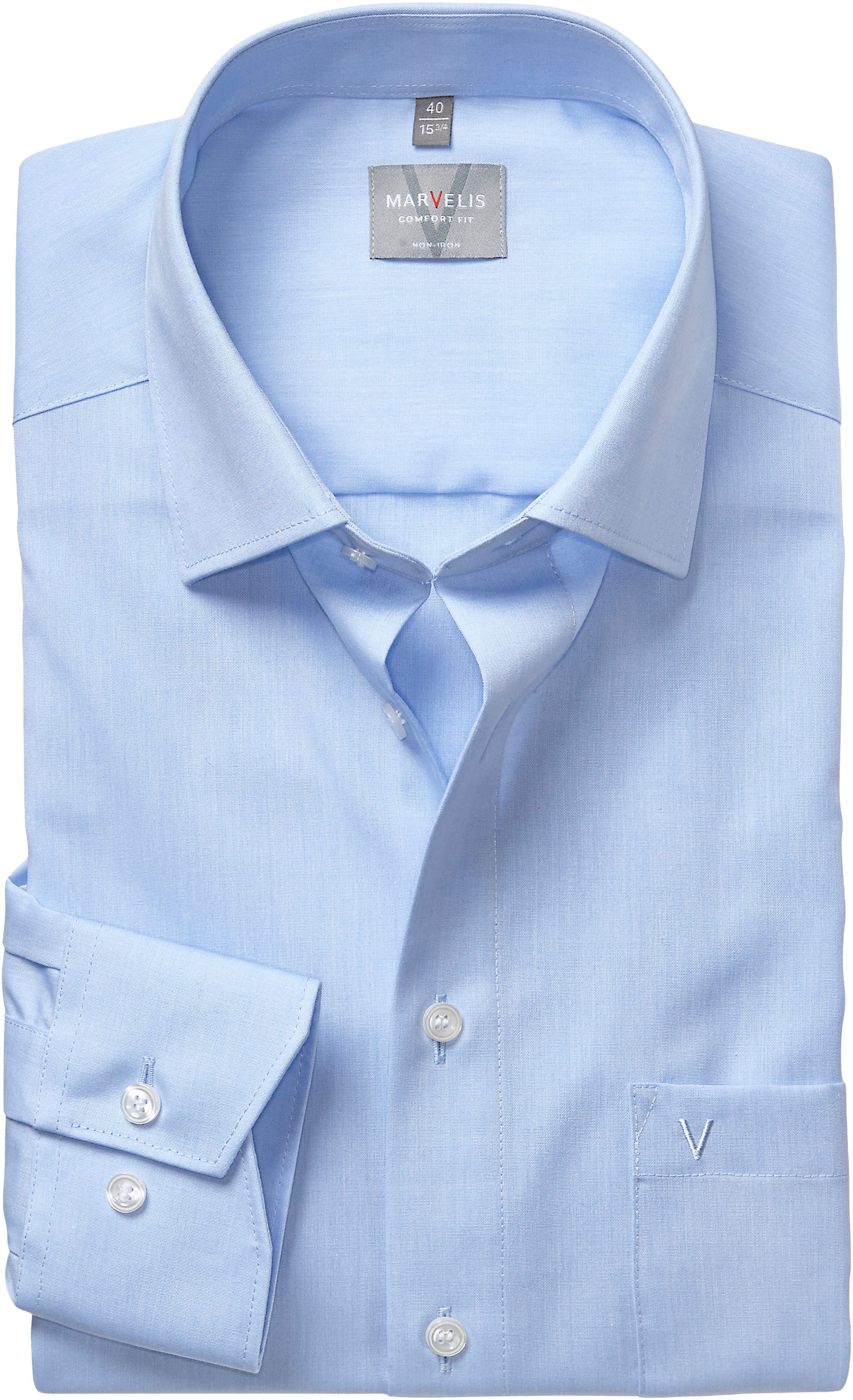 MARVELIS Langarmhemd Businesshemd, comfort fit, New-Kentkragen günstig online kaufen