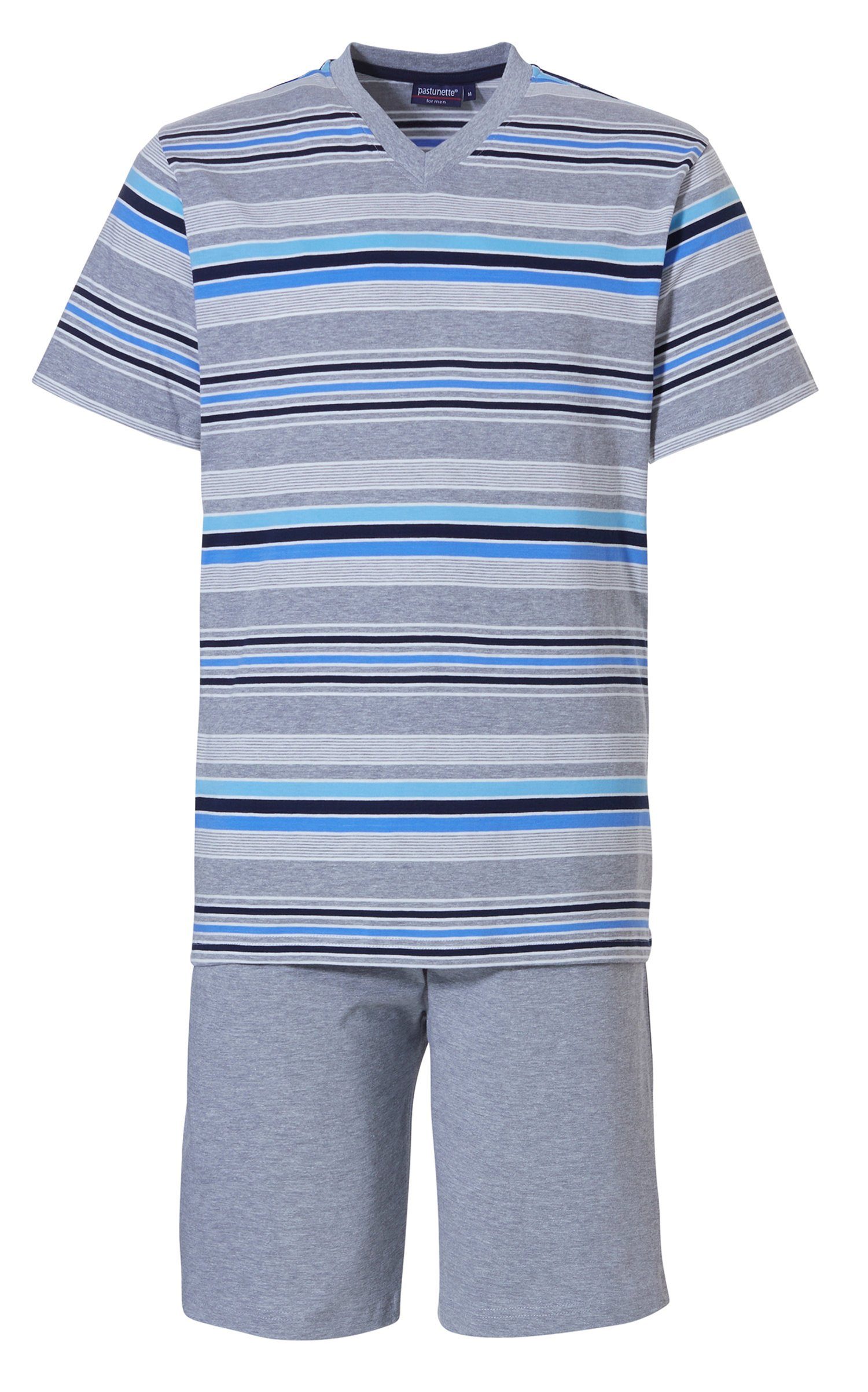 Pastunette Schlafanzug Herren Pyjama Shorty (2 tlg) Modisches Design