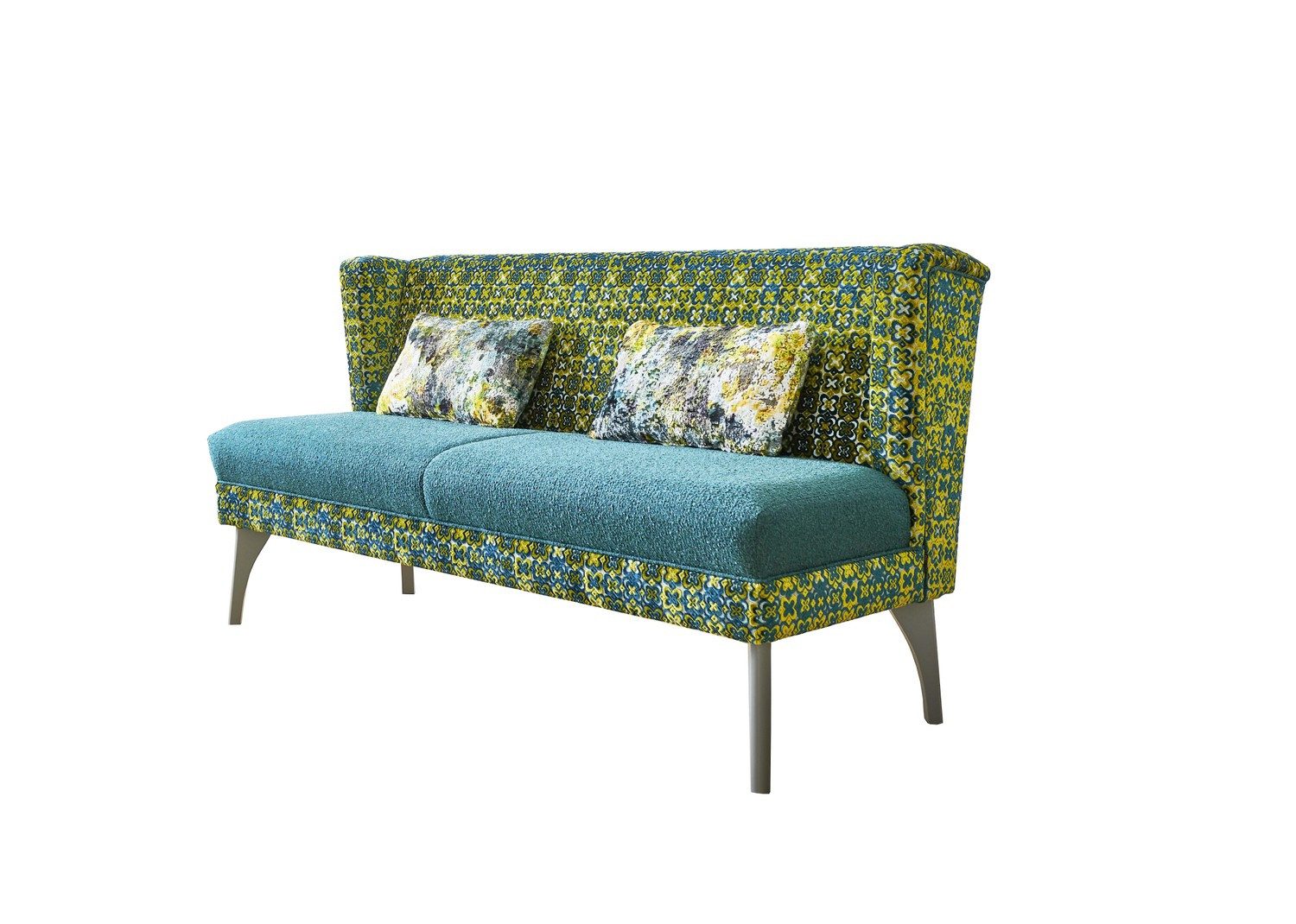 Natur24 Essbank Küchensofa Tischsofa Venedig 179x74 Gelb Türkis