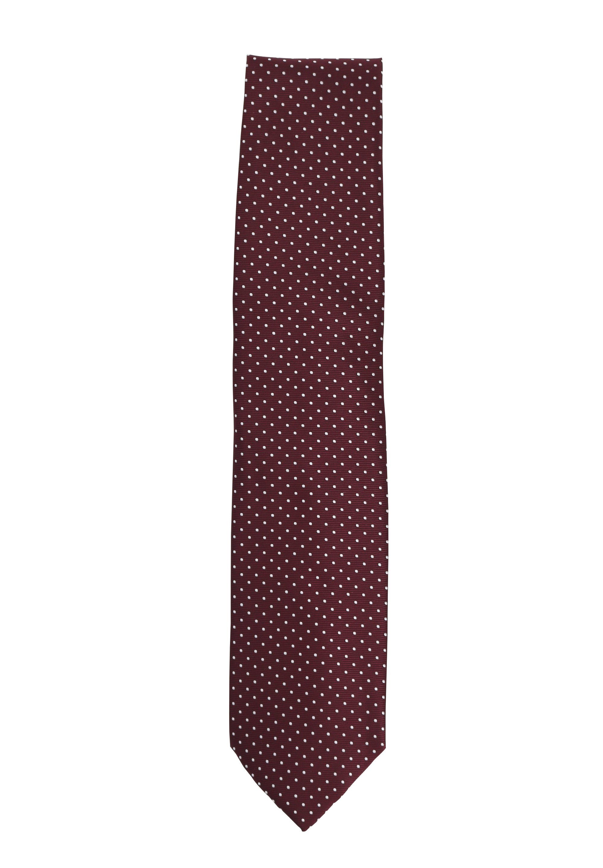 mit Krawatte Weinrot verschiedene 8cm (ohne Herren in Fabio Breit - (Weiß) Gepunktet) (8cm), Punkten Schlips Box, Farini Breite Krawatten