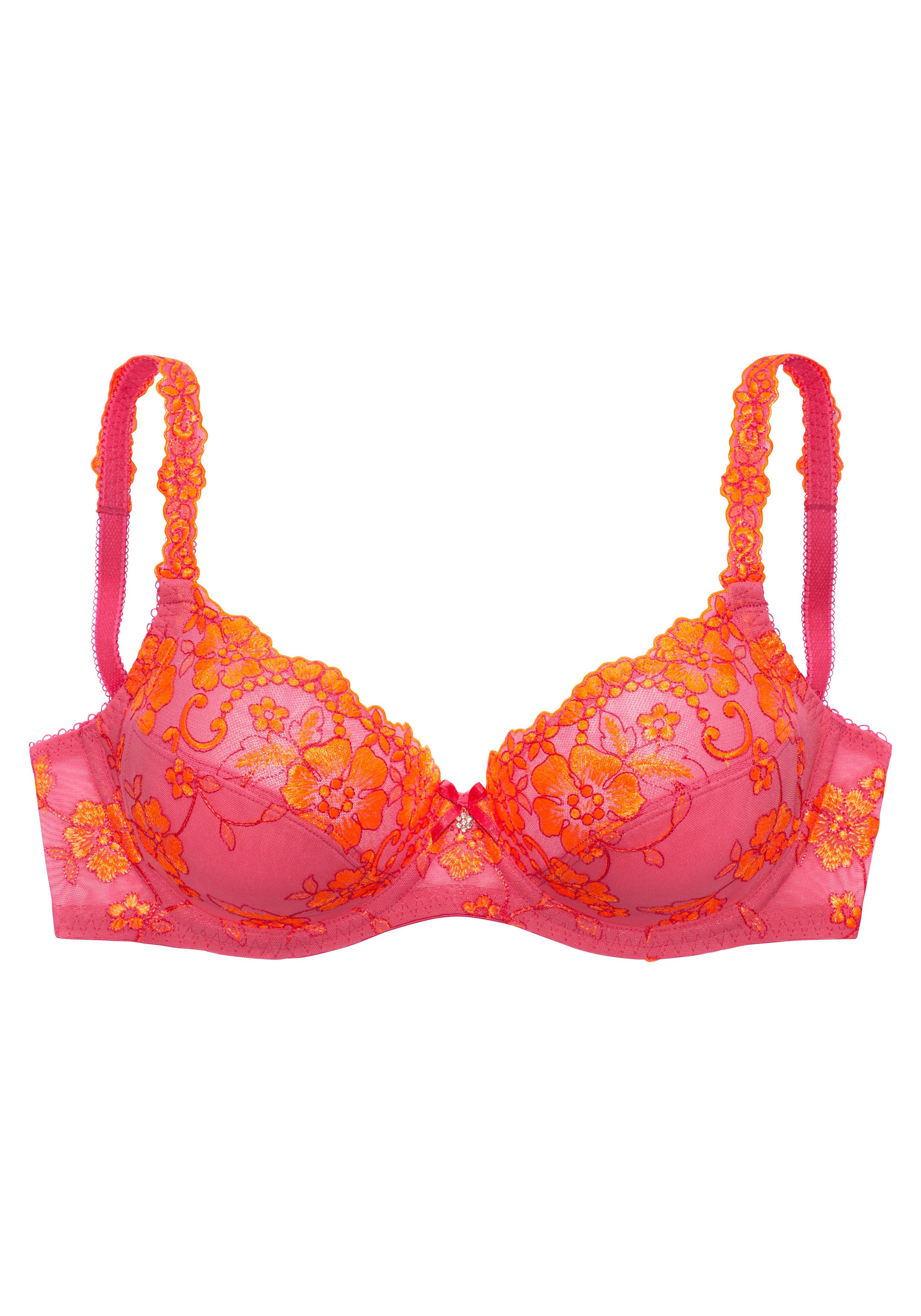 LASCANA Bügel-BH Spitzen-BH, Dirndl-BH, Wanda mit Stickerei Spitze, als Dessous-Set kombinierbar, große Größen – Bild 2 von 5