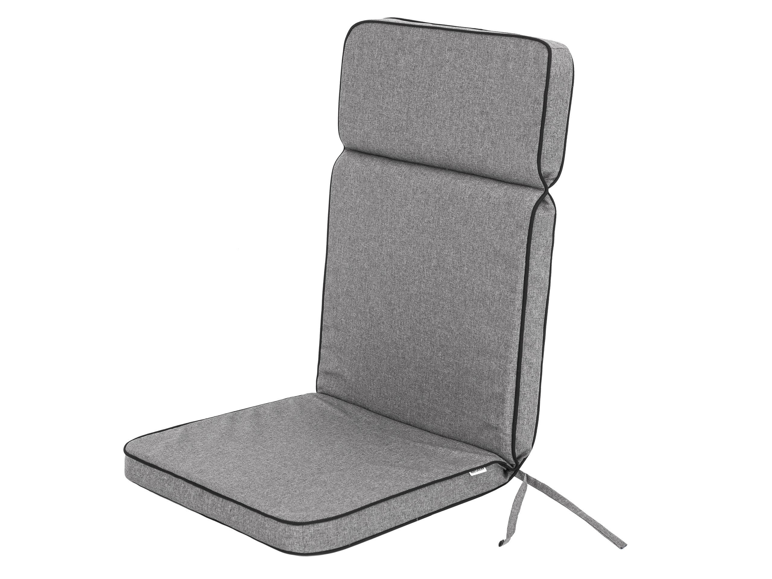 Bjird Hochlehnerauflage Gartenstuhlauflage Eliza 120x50x5 cm, 5 cm dicke Polsterauflage für Gartenstuhl, mit Halterung