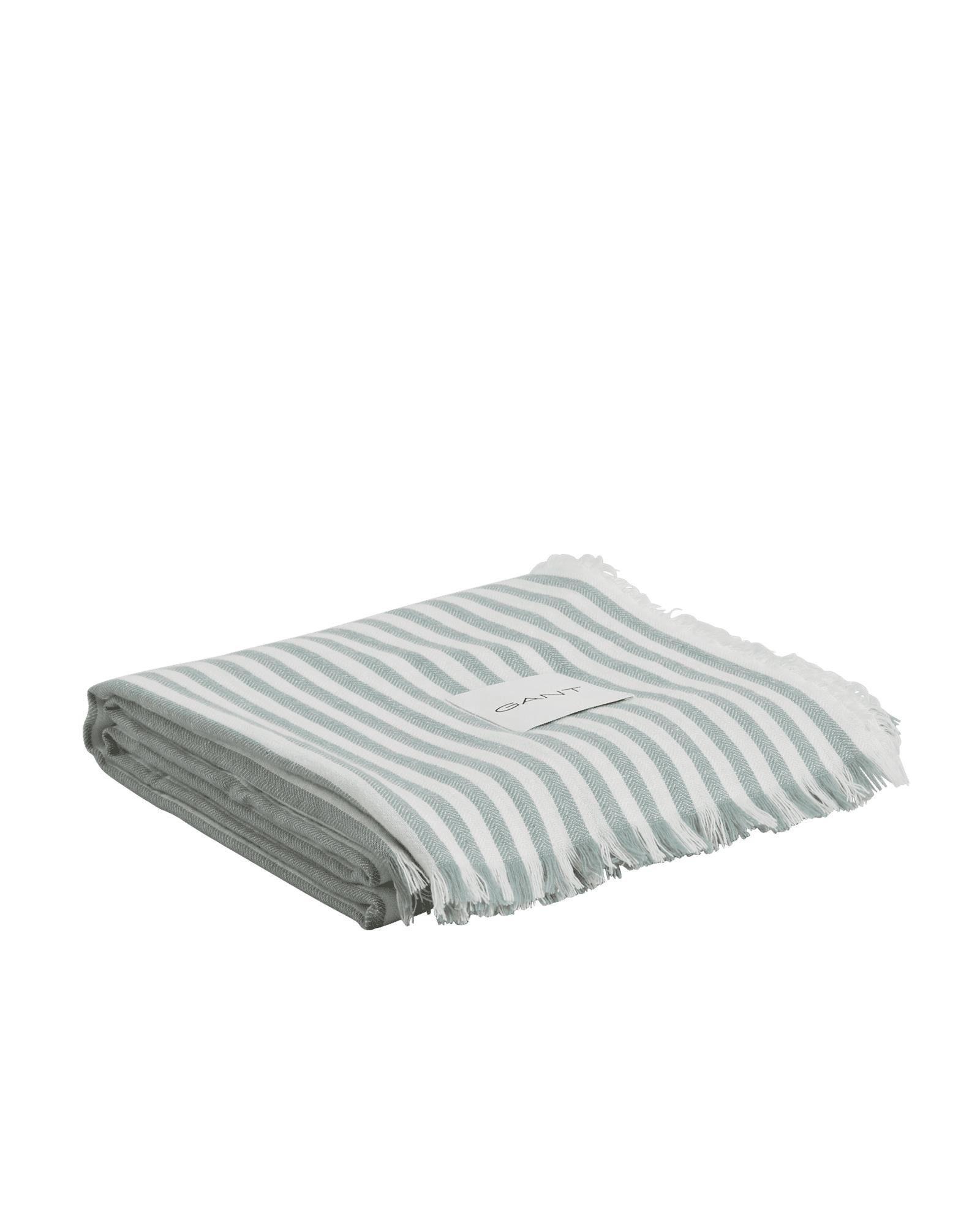 Mud Pie Überwurfdecke Grau Mit Streifen – Kuschelige Wolldecke Mit Quastensaum, 60 X 50 Zoll