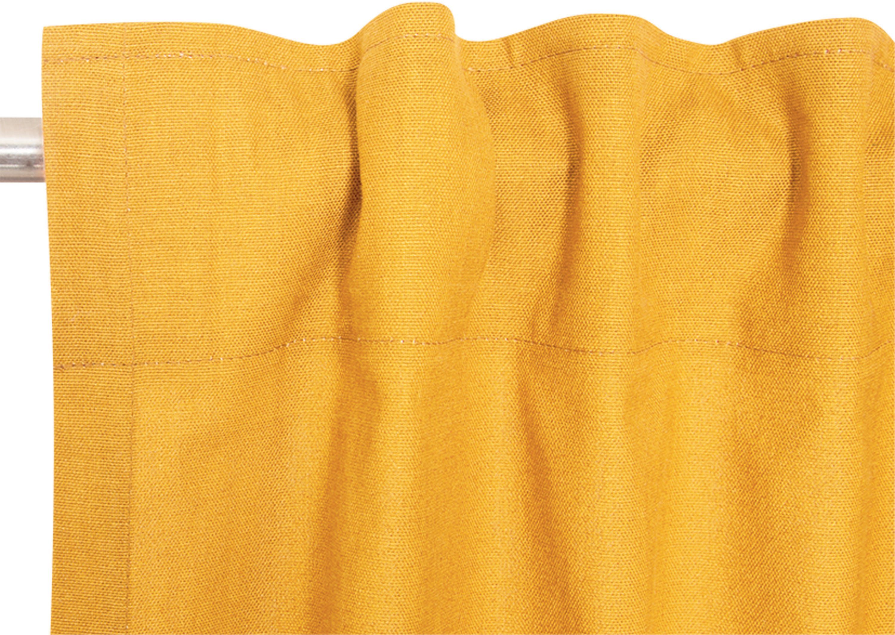 Baumwolle, blickdicht, verdeckte Schlaufen honigfarben/gelb/caramel Esprit, nachhaltiger Neo, Vorhang St), aus blickdicht (1