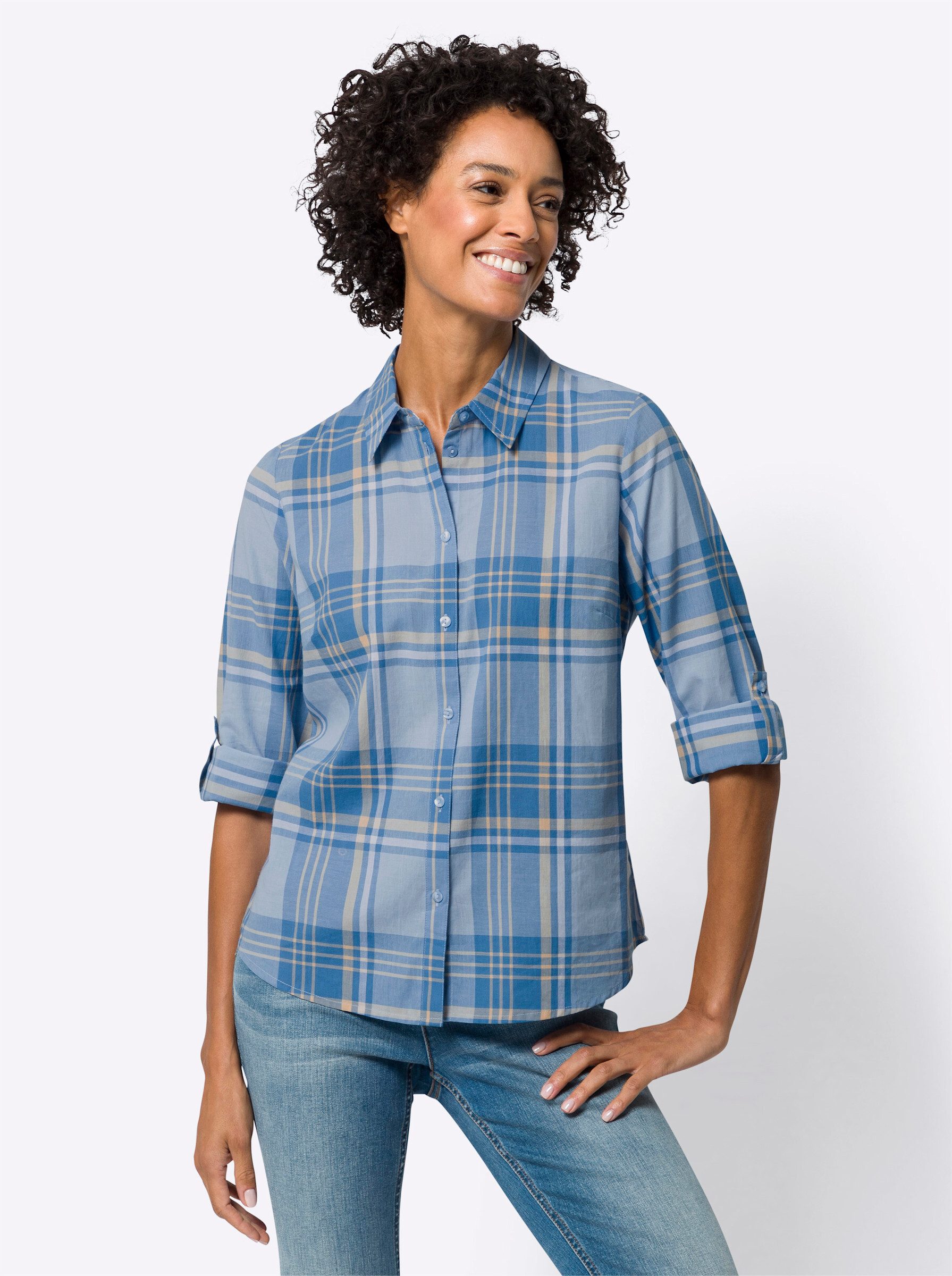 Sieh an! Klassische Bluse Karobluse . günstig online kaufen