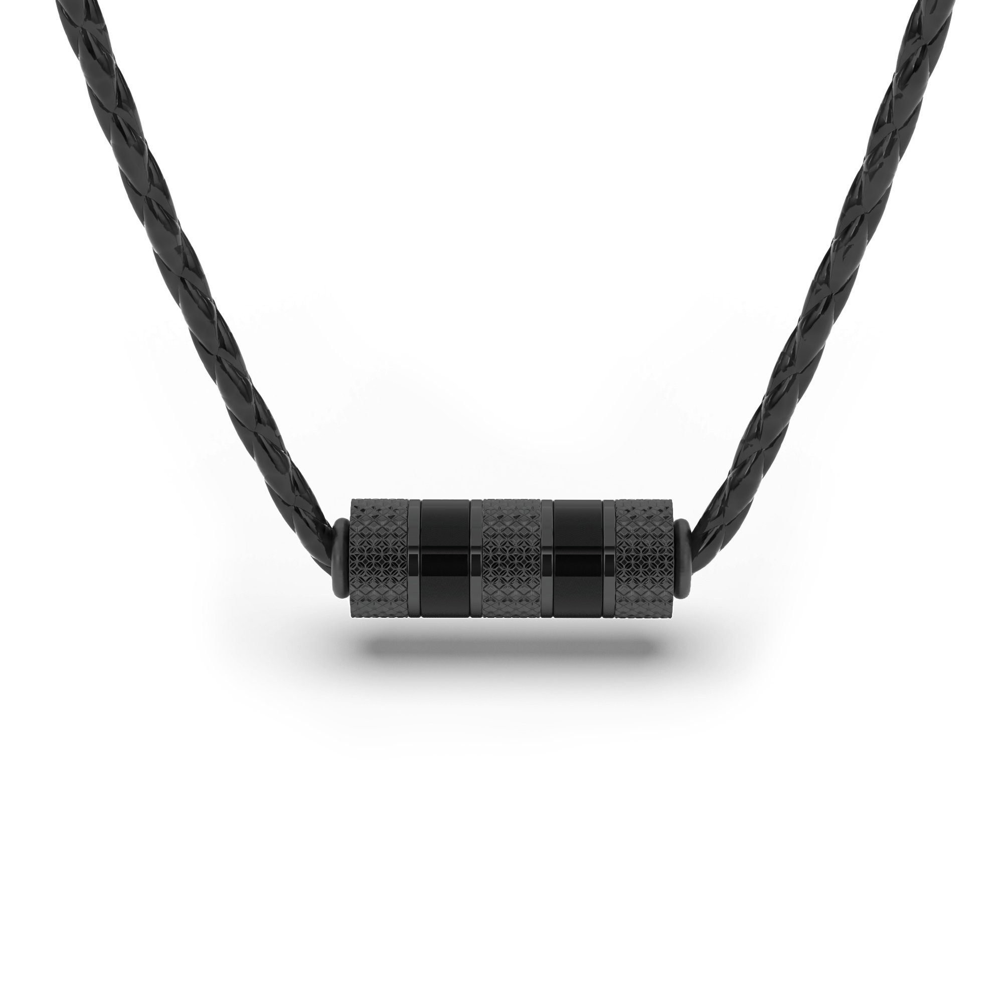 SERASAR Lederband Lederhalskette mit Edelstahlanhänger (1-tlg), Schwarz "Solid" Echtleder aus