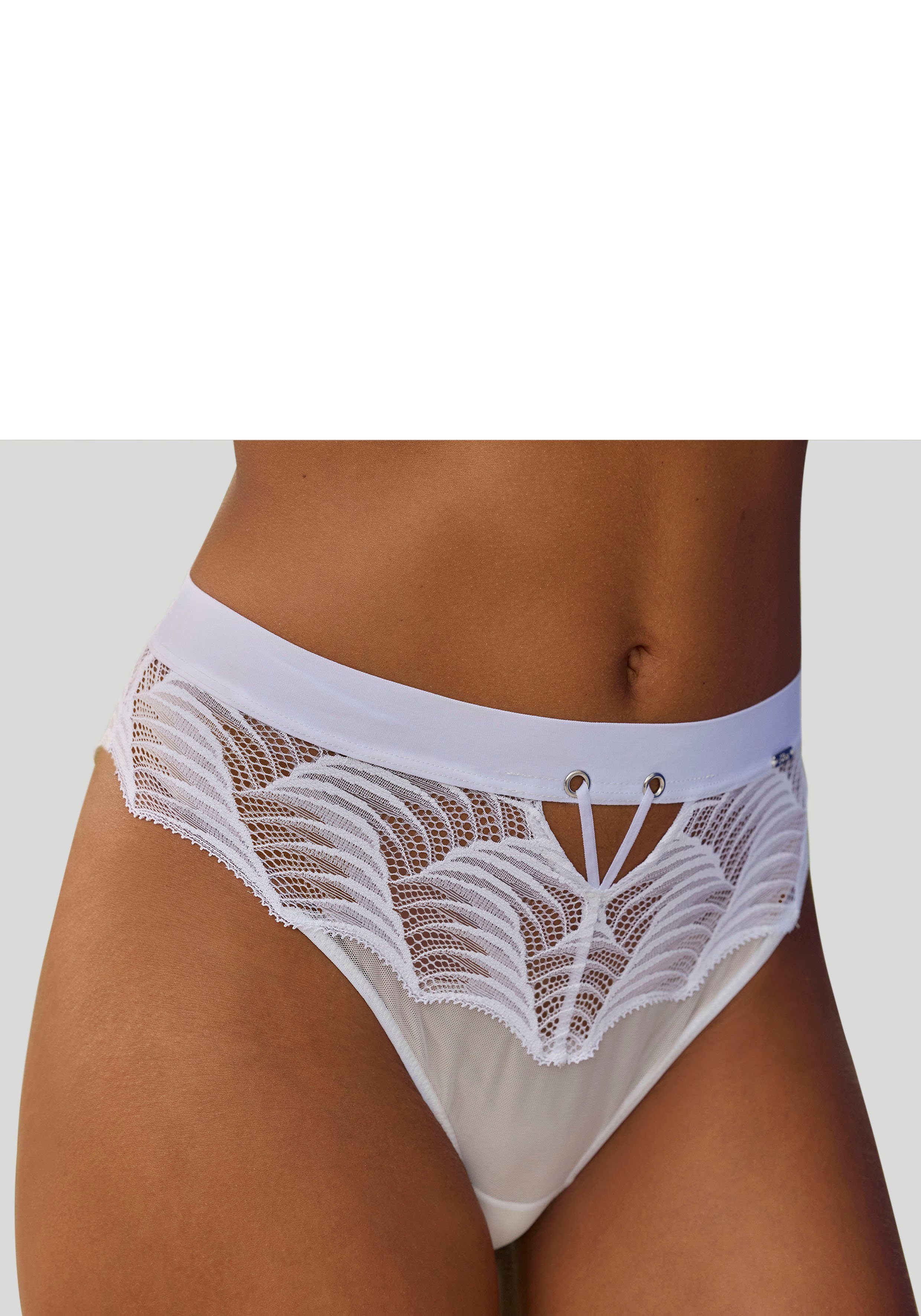 LASCANA String Marla aus Spitze mit modischer Bänder-Optik