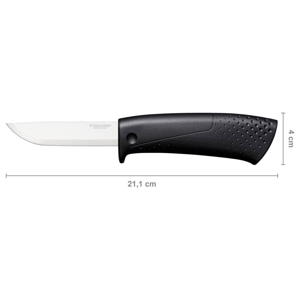Fiskars Allzweckmesser 1023617 Allzweckmesser Schwarz Klingenlänge 90 mm