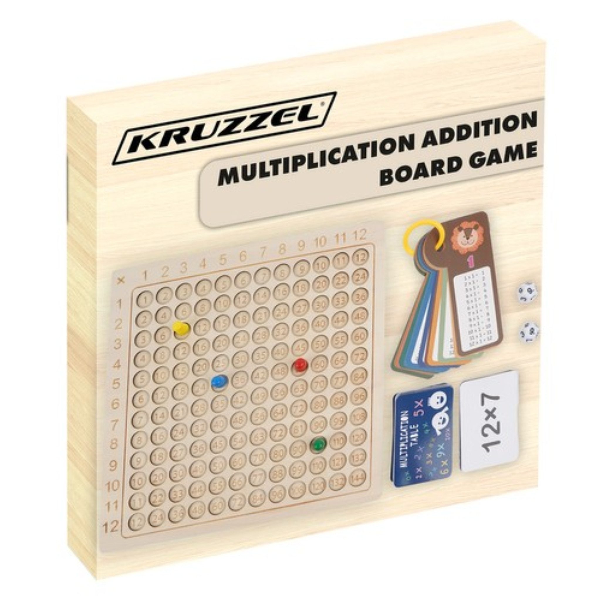 KRUZZEL Lernspielzeug Einmaleins-Brettspiel Motorik - Holz Multiplikationst günstig online kaufen