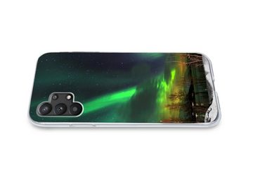 MuchoWow Handyhülle Nordlichter - Leuchtturm - Norwegen, Handyhülle Samsung Galaxy A32 5G, Smartphone-Bumper, Print, Handy