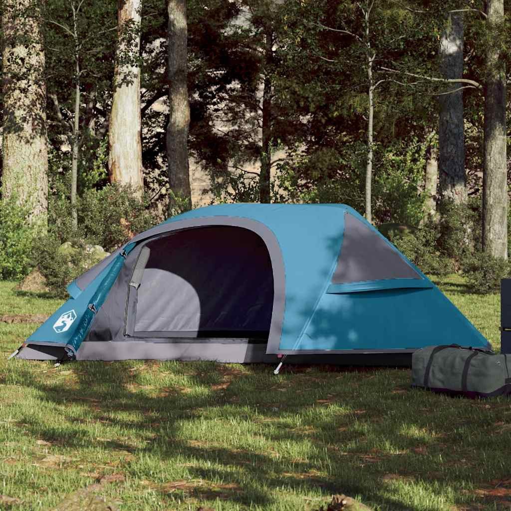 vidaXL Kuppelzelt Kuppel-Campingzelt 1 Person Blau Wasserdicht, Personen: 1 (1 tlg)