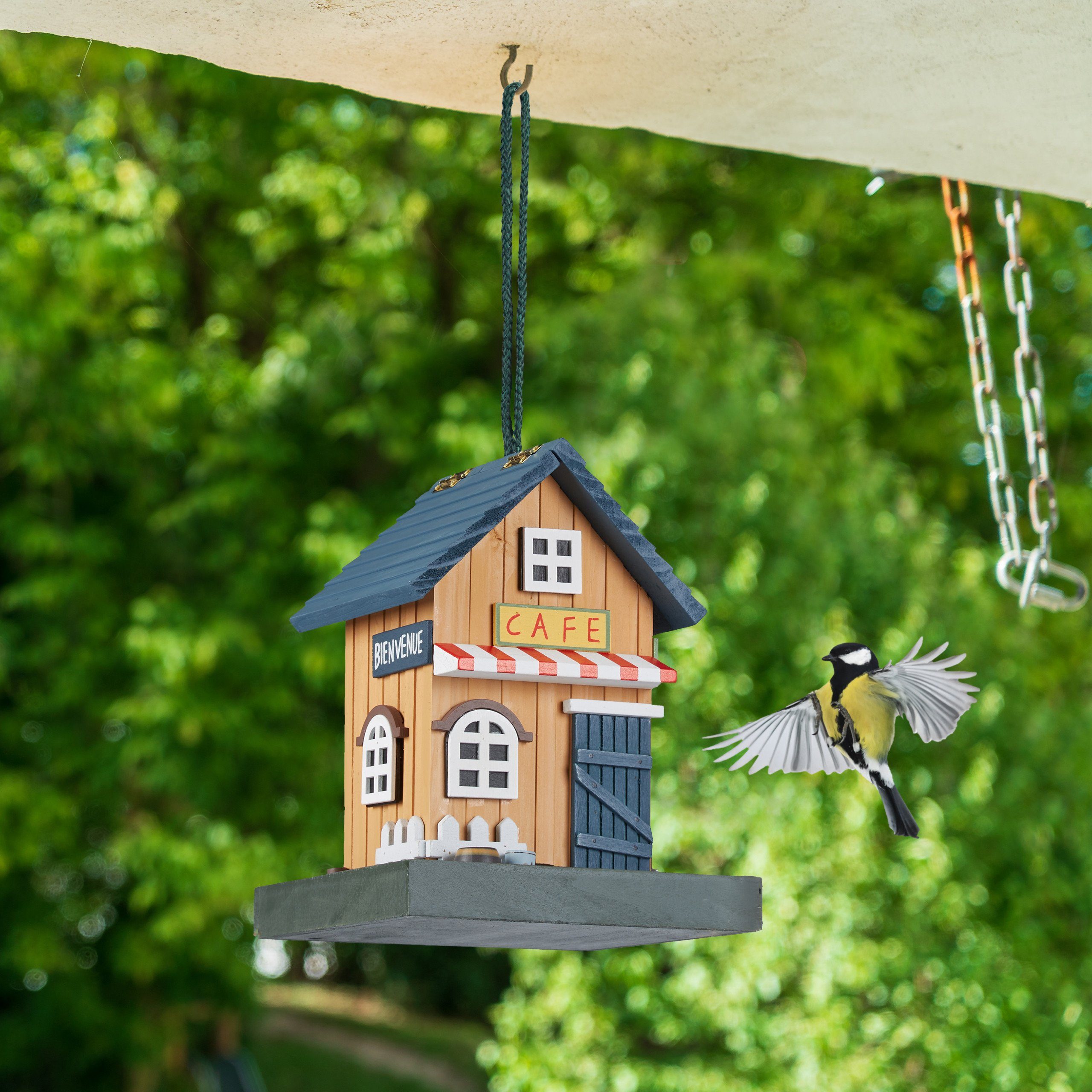 relaxdays Vogelhaus Vogelfutterhaus zum Aufhängen