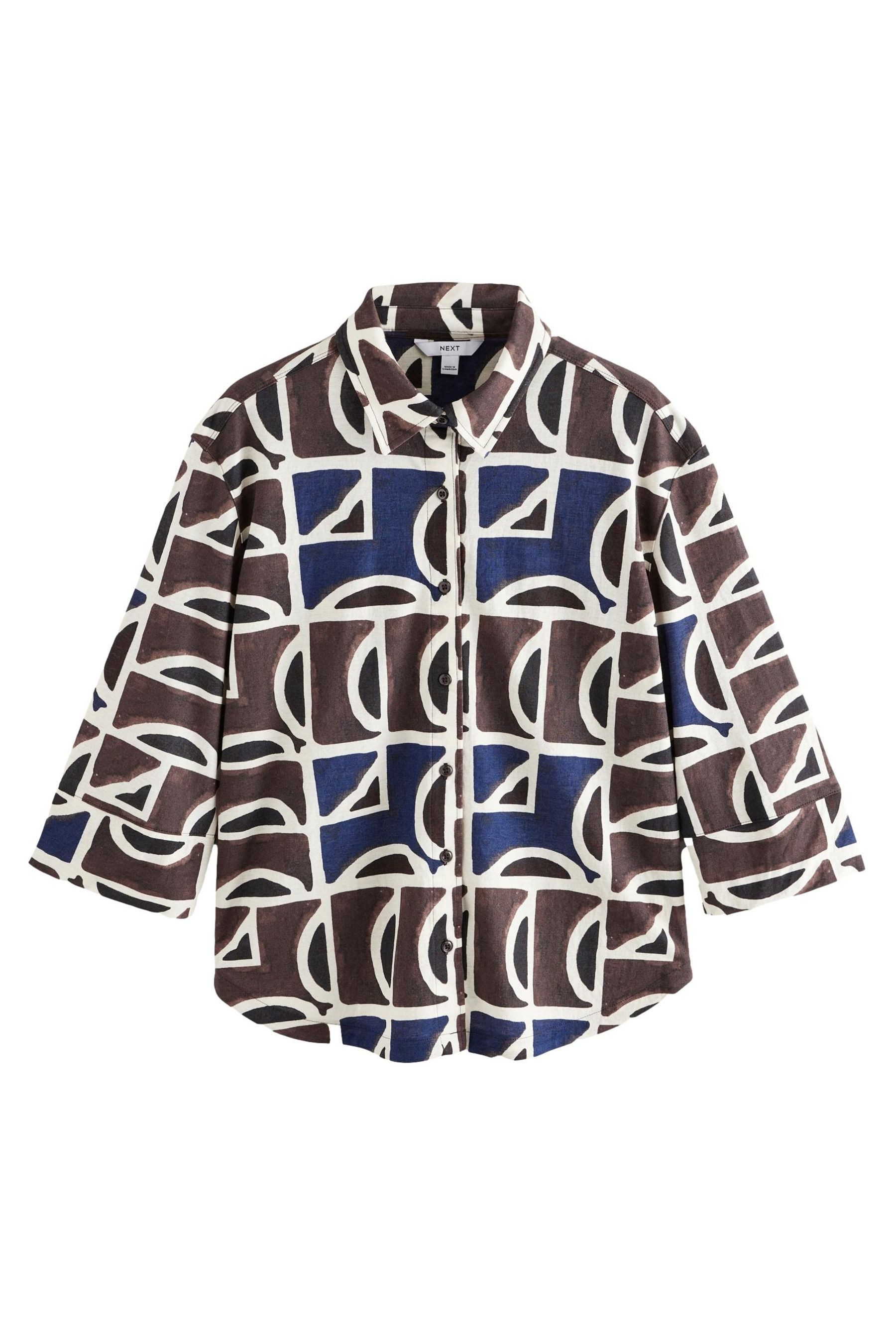 Kurzarmbluse Jersey-Bluse mit Dreiviertelärmeln