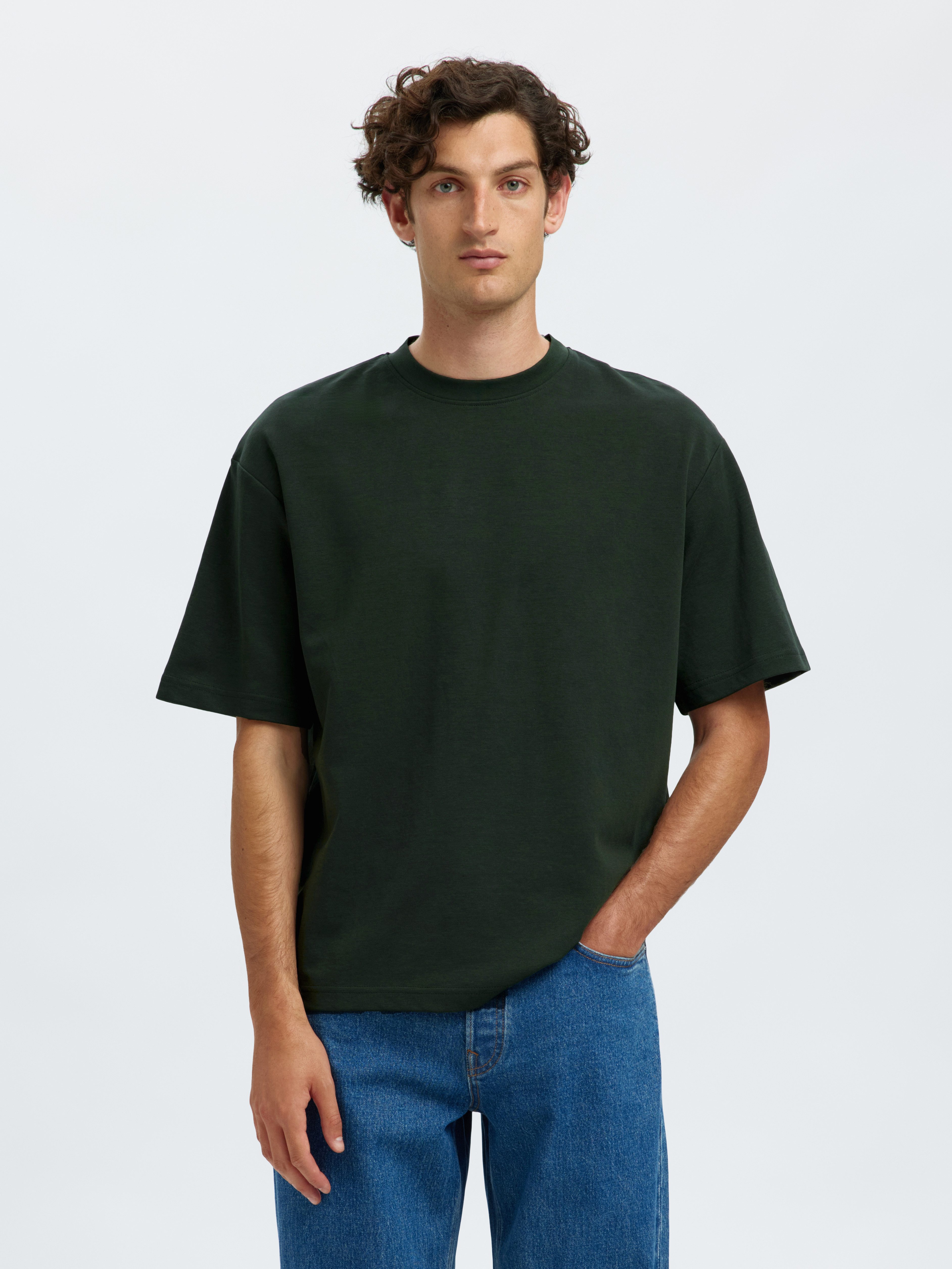 SELECTED HOMME Rundhalsshirt SLHLOOSEOSCAR SS O-NECK günstig online kaufen