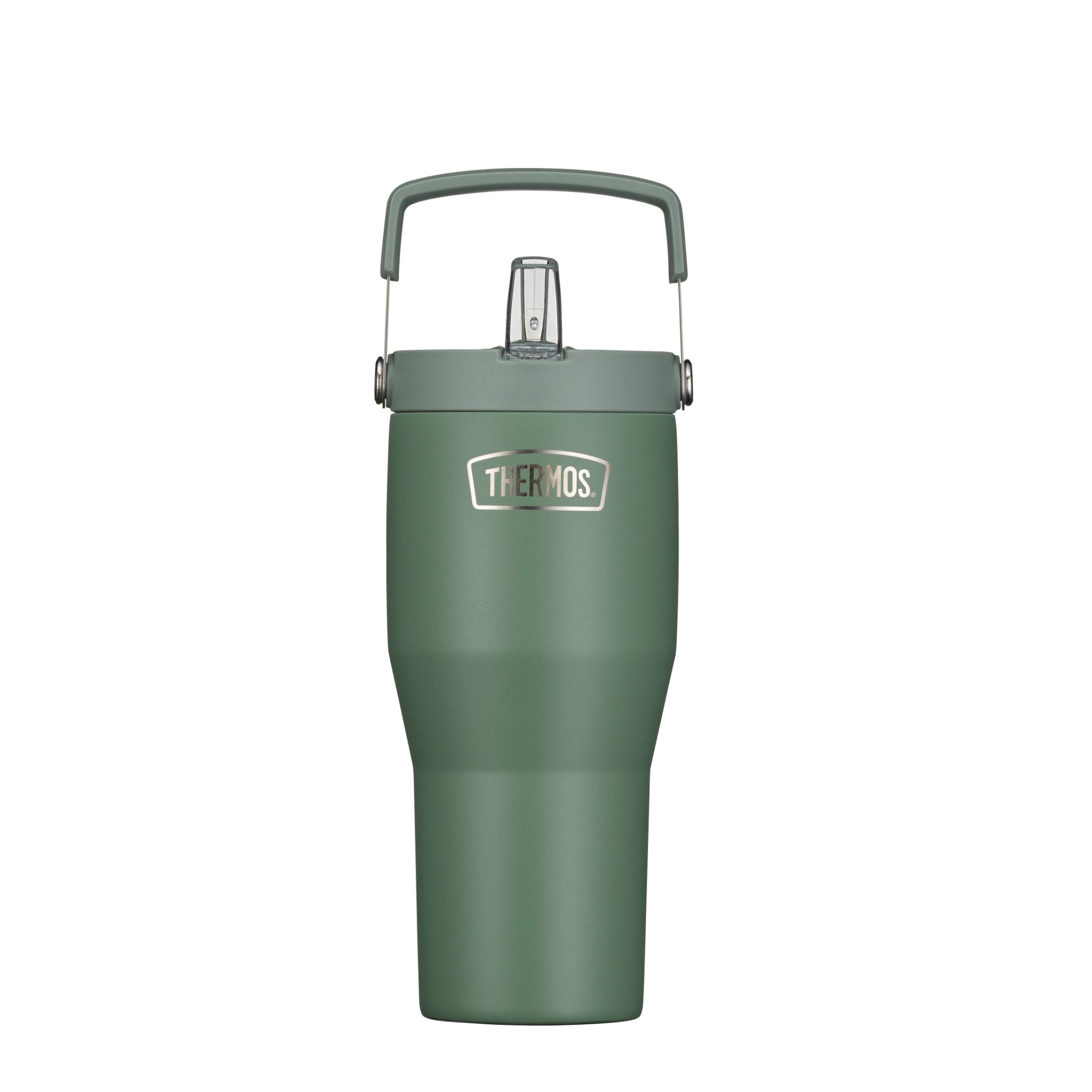THERMOS Thermobecher REFRESHING SERIES ISOLIERTRINKBECHER mit Flip-Straw, 1-tlg., 0,85l, 6h kalt, mit Griff und Strohhalm zum Ausklappen