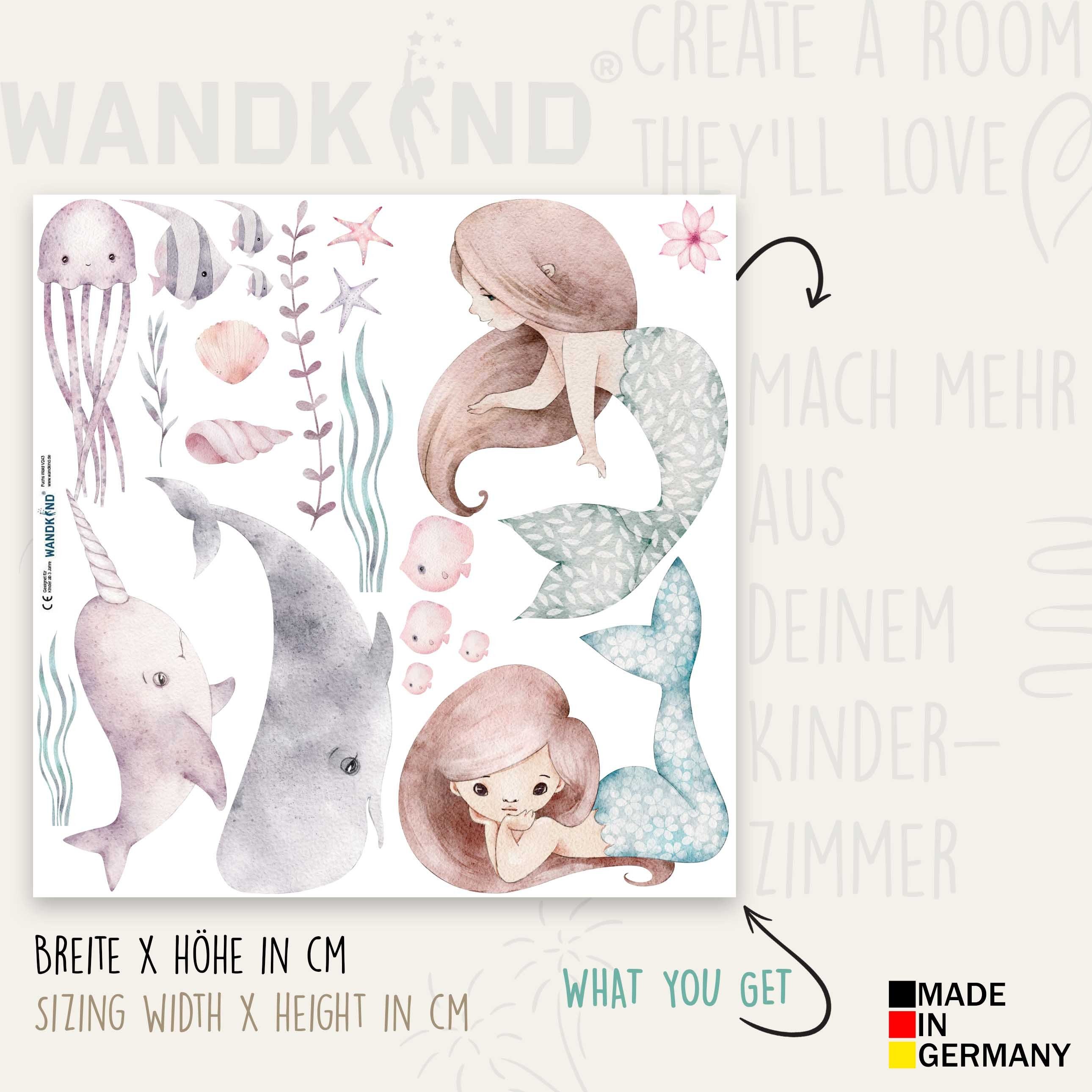 WANDKIND Wandtattoo Meerjungfrau V399 (Mermaid), Wieder günstig online kaufen