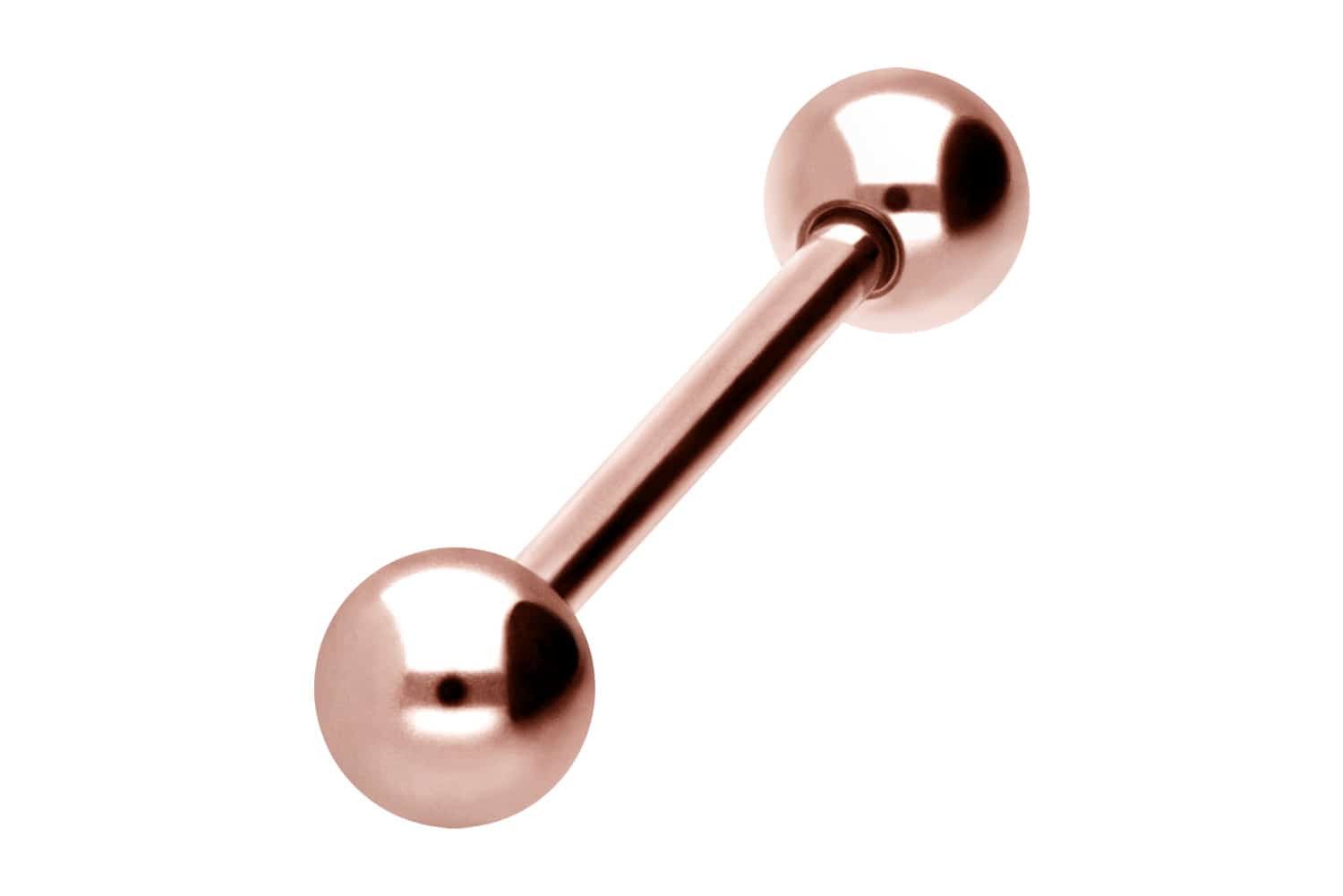 Brustwarzenpiercing Titan Barbell mit Innengewinde
