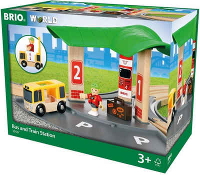 BRIO® Spielzeug-Eisenbahn »BRIO World 33427 Bus- und Zugbahnhof«, (Set)