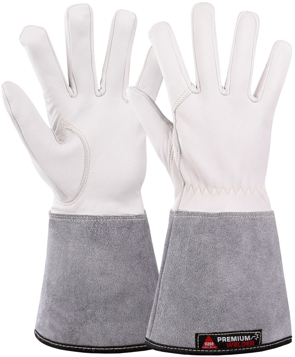 Hase Safety Gloves Schweißerhandschuhe 403850 Aruba Wig Handschuh aus weichem Schafsnappaleder (Packung, 10-St., Gr 7-12, VPE= 10 Paar) hitzebeständig/ gutes Tastempfinden