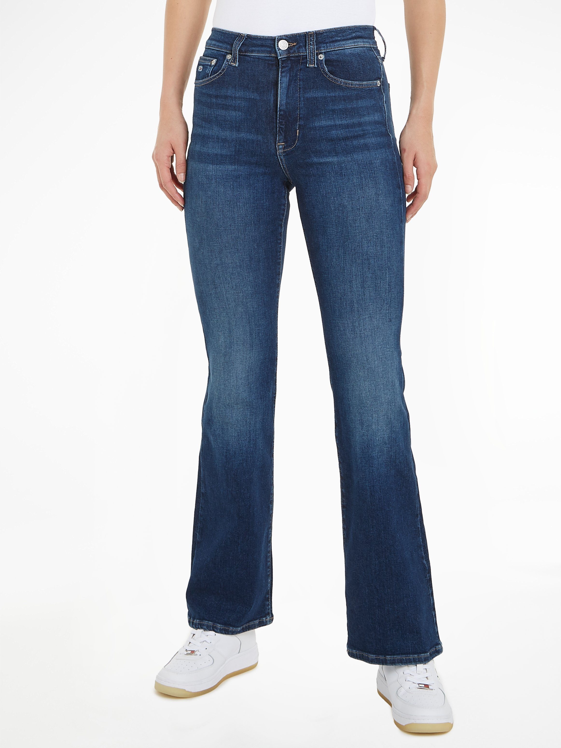 Jeans blue32 Jeans Tommy Bequeme mit Sylvia Markenlabel mid