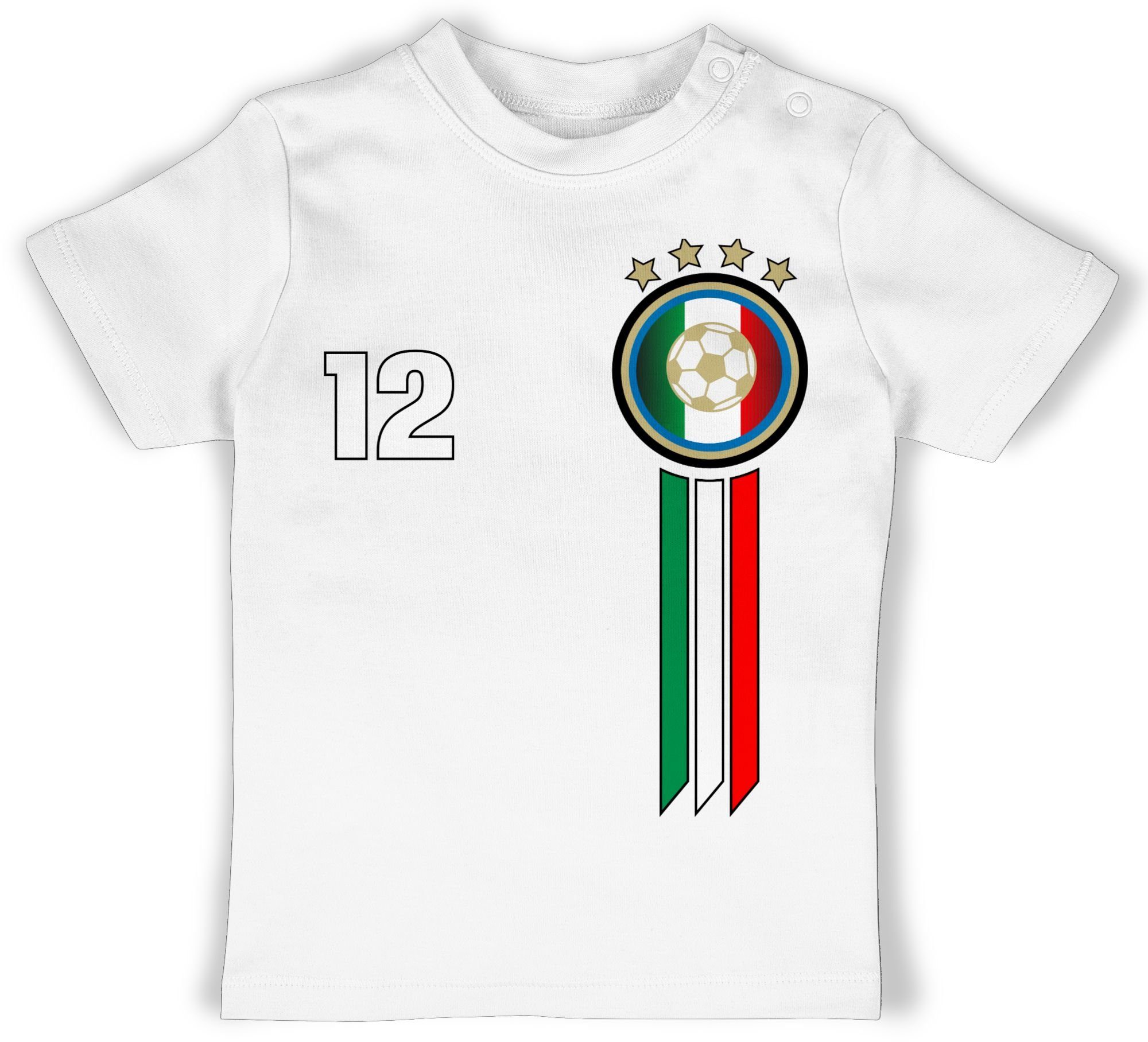 Shirtracer T-Shirt 12. Mann Italien Emblem Fussball EM 2024 Baby