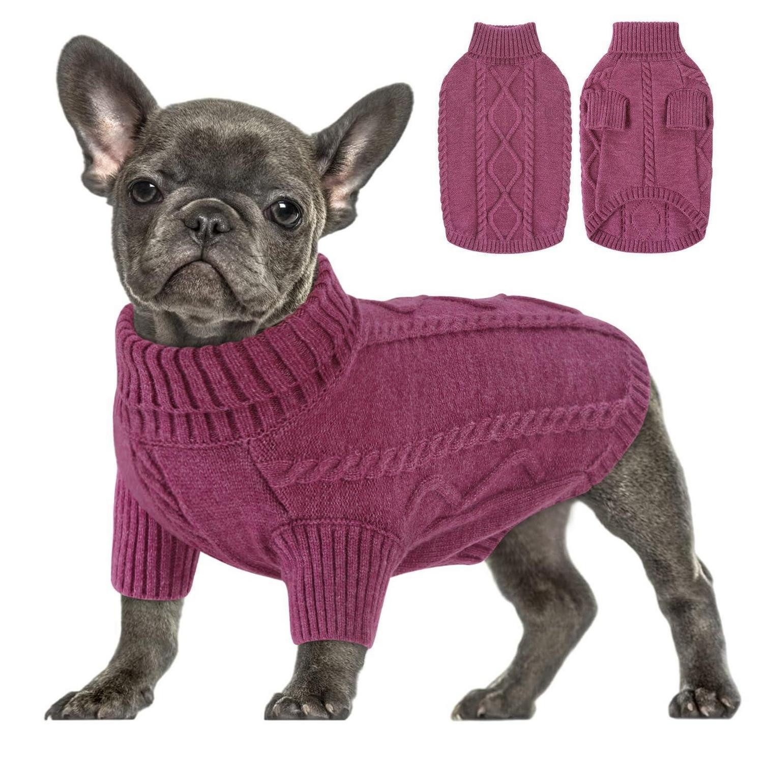 LuxusKollektion Hundepullover Hundepullover Klassisch 3XL Pflaume