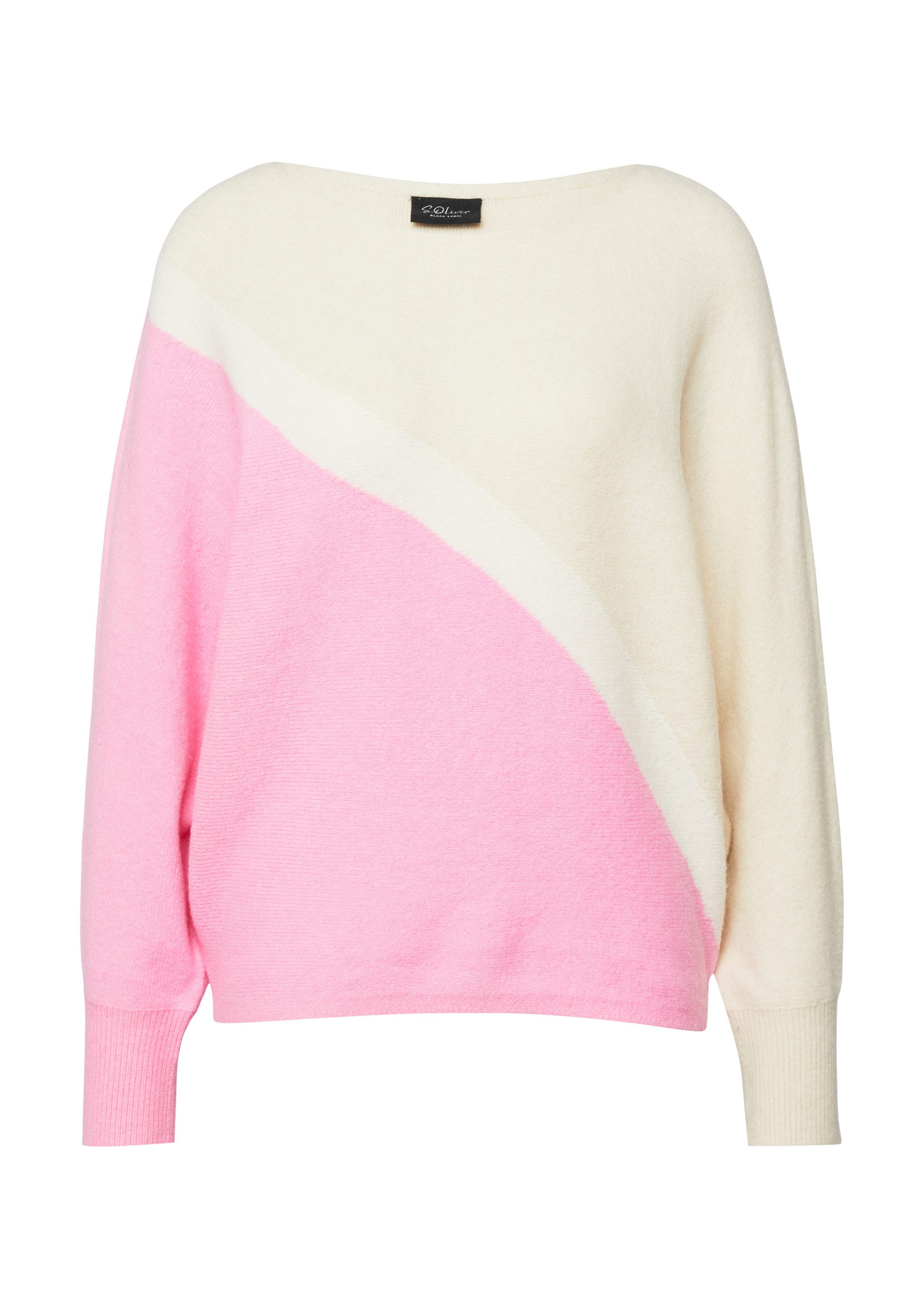 s.Oliver Longpullover Strickpullover Feinstrickpullover mit Fledermausärmel günstig online kaufen